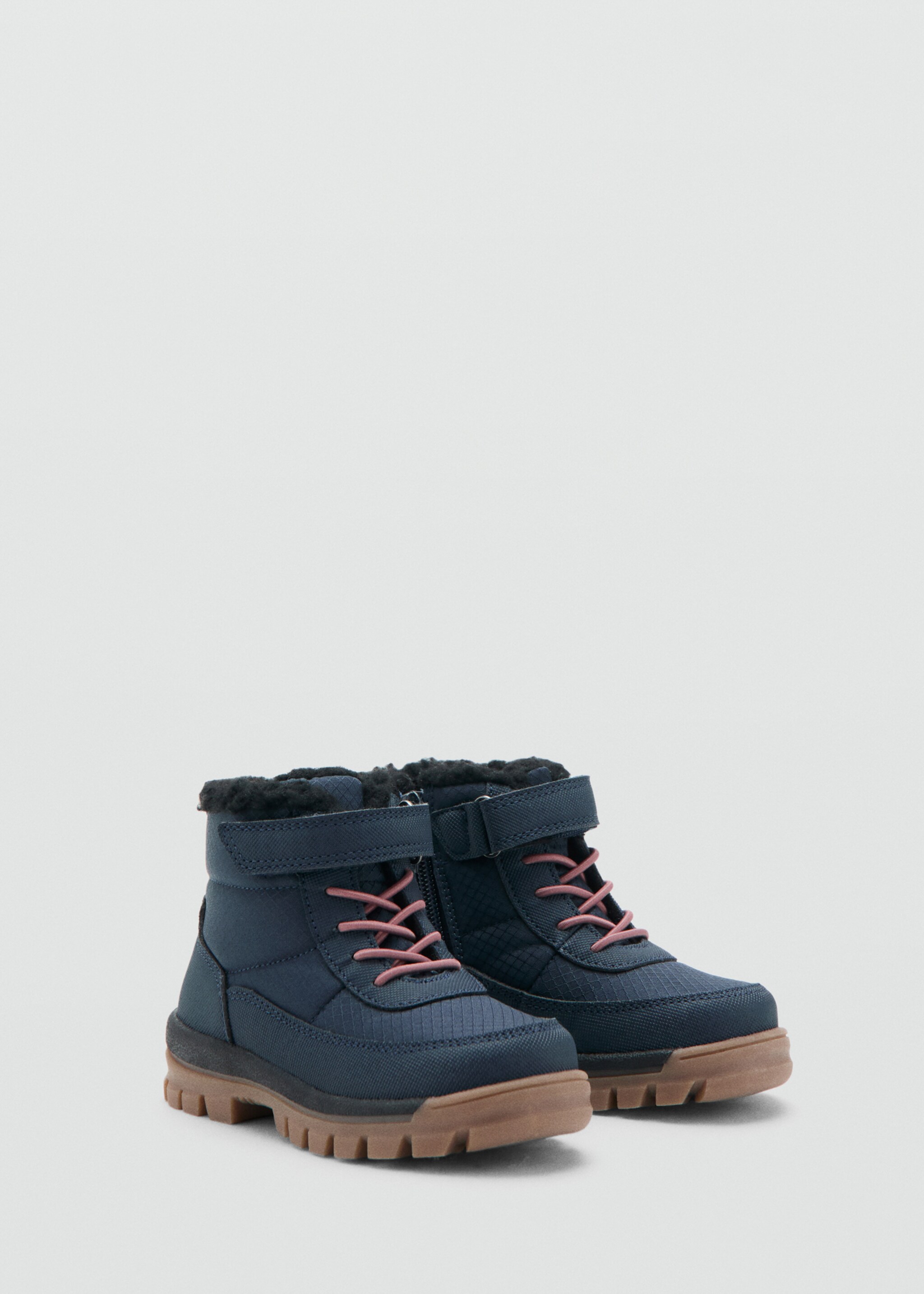 Bottes de montagne lacets - Plan moyen, Bleu. Ref: 17036739-00.