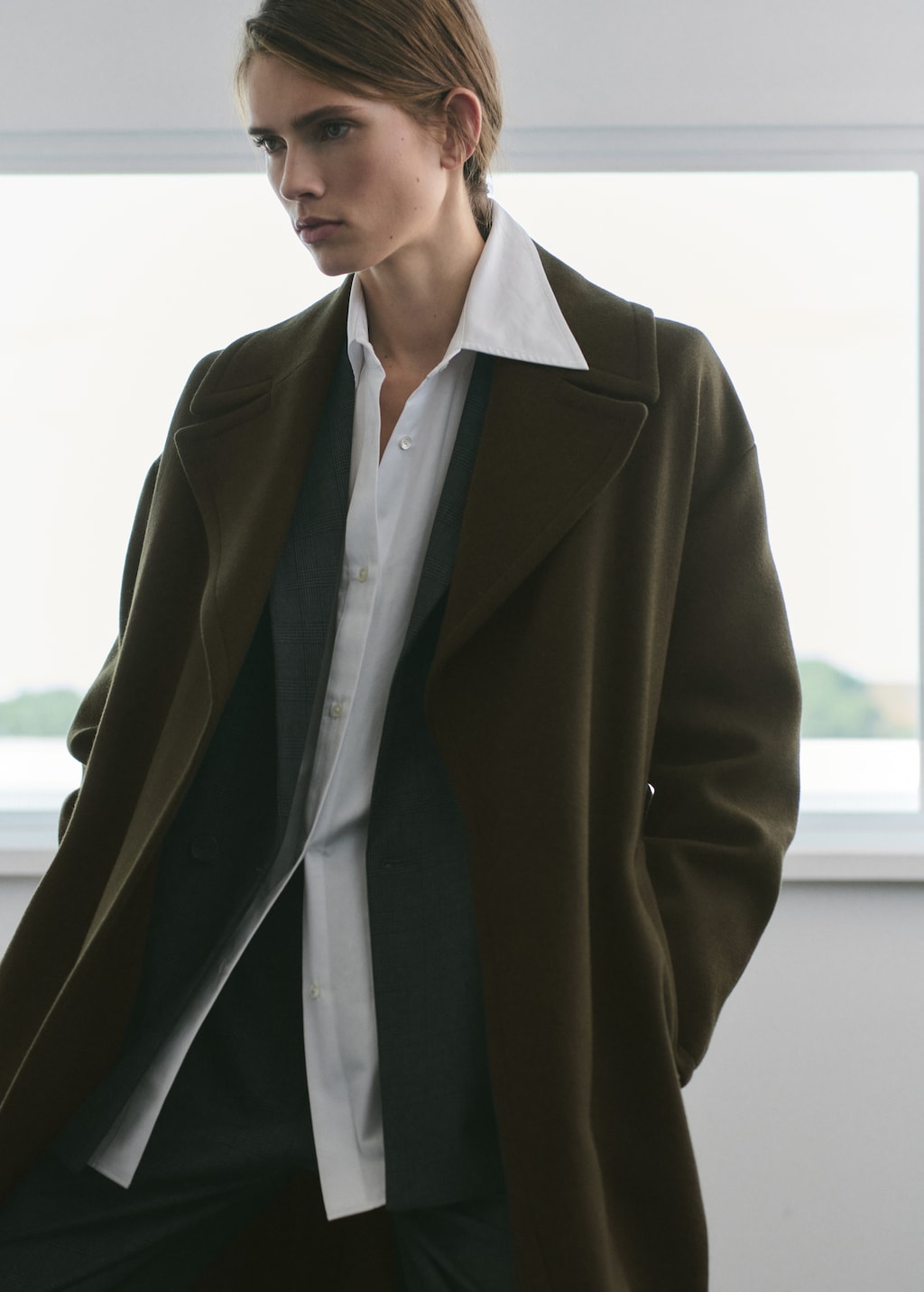 Manteco wool coat with belt