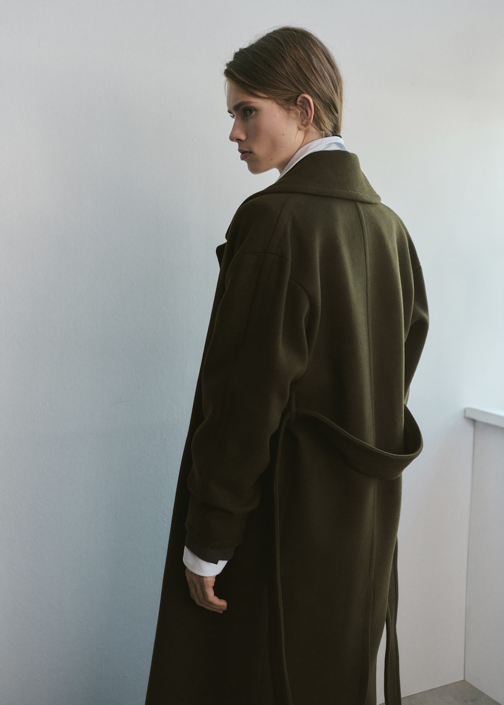 Manteco wool coat with belt
