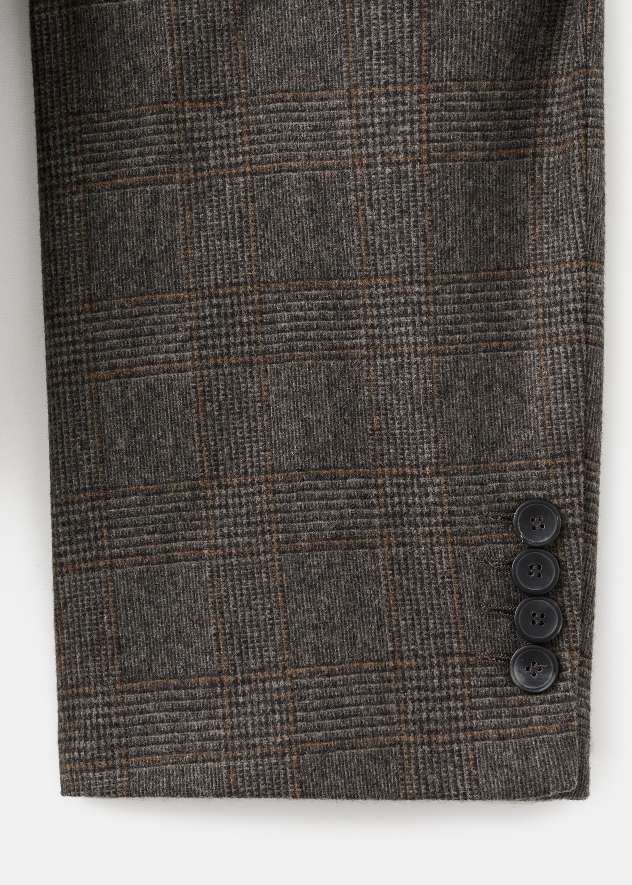 Wool suit jacket - Details of the article 0, Brown. Ref: 17036746-00.