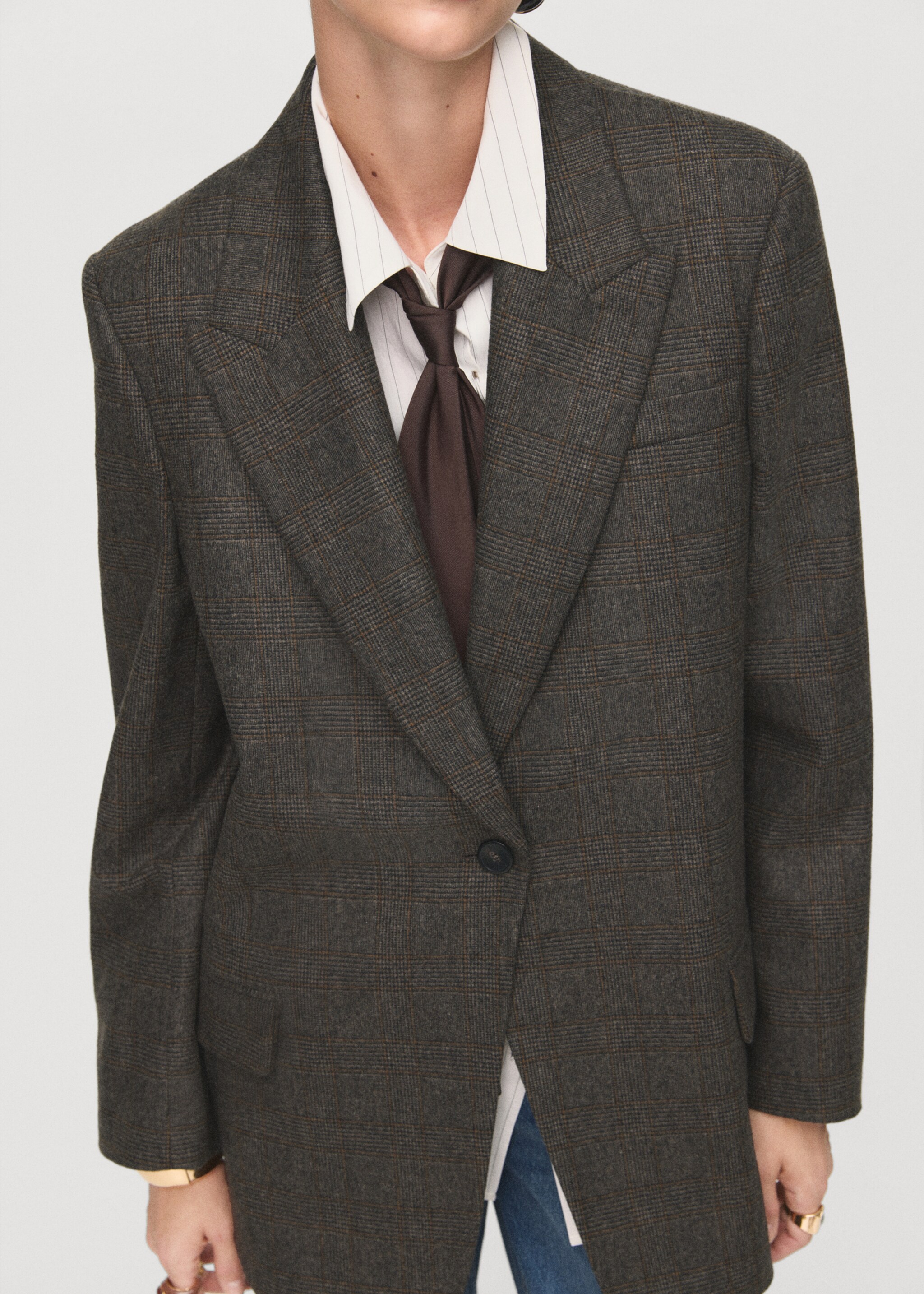 Wool suit jacket - Details of the article 6, Brown. Ref: 17036746-00.