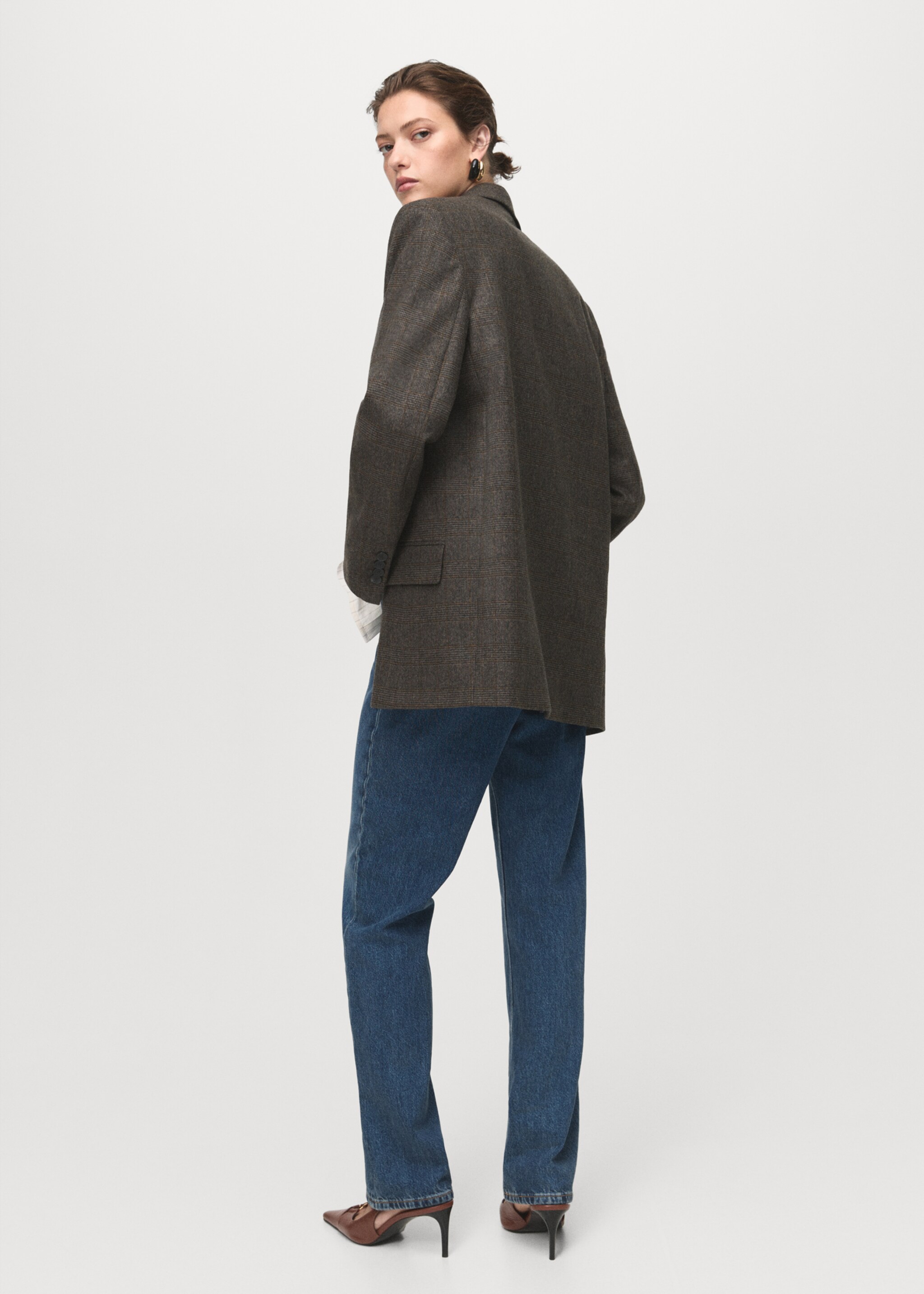 Wool suit jacket - Reverse of the article, Brown. Ref: 17036746-00.