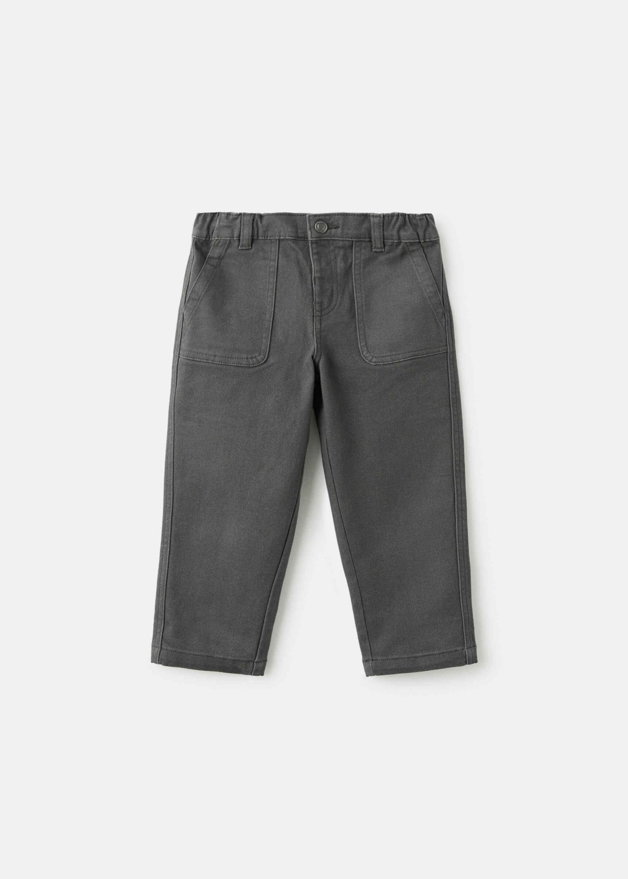 Straight cotton jeans - Article without model, Charcoal. Ref: 17037125-00.