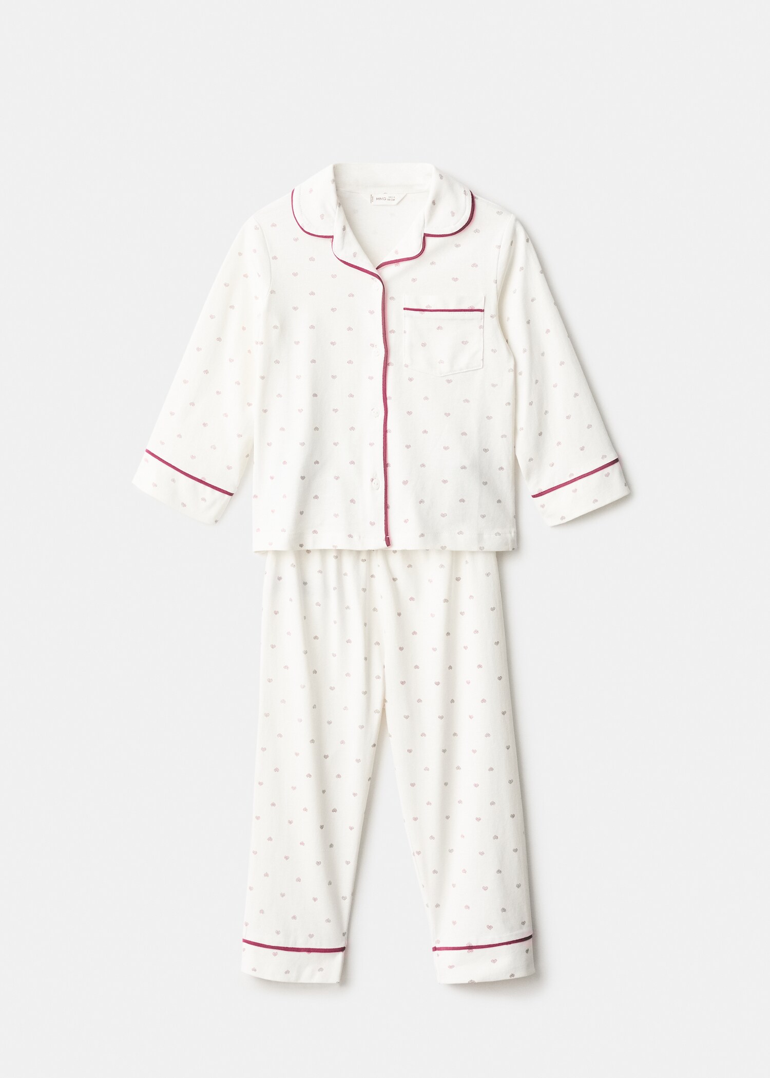 Langer Pyjama mit Herz-Motiv - Artikel ohne Model