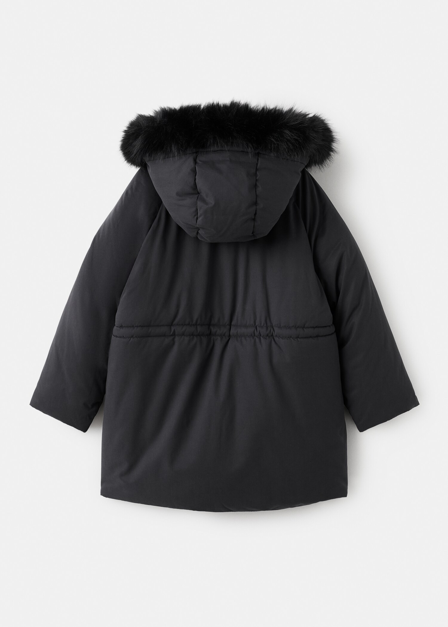 Anorak with shearling-effect hood - Reverse of the article