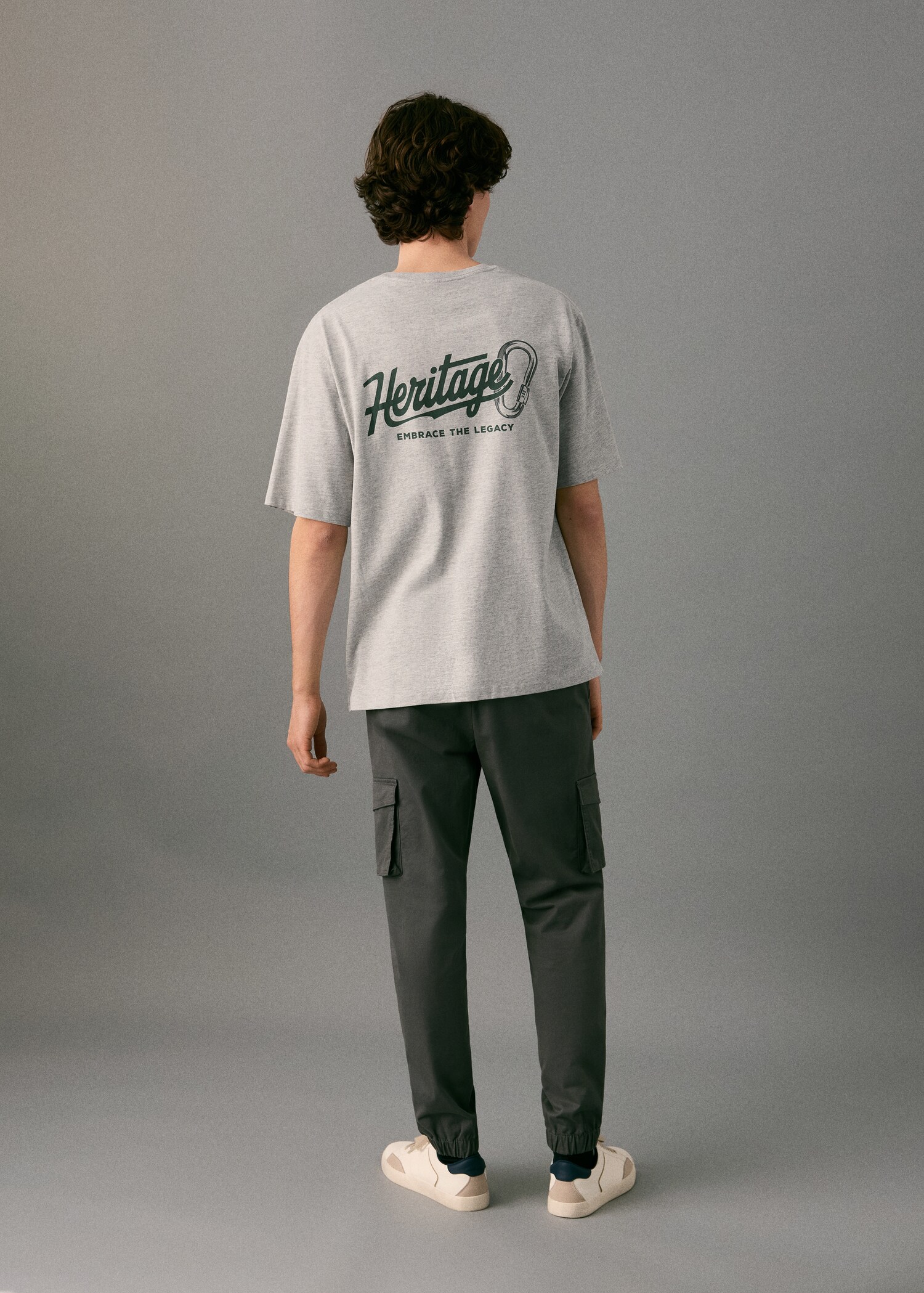 Printed cotton-blend T-shirt - Reverse of the article