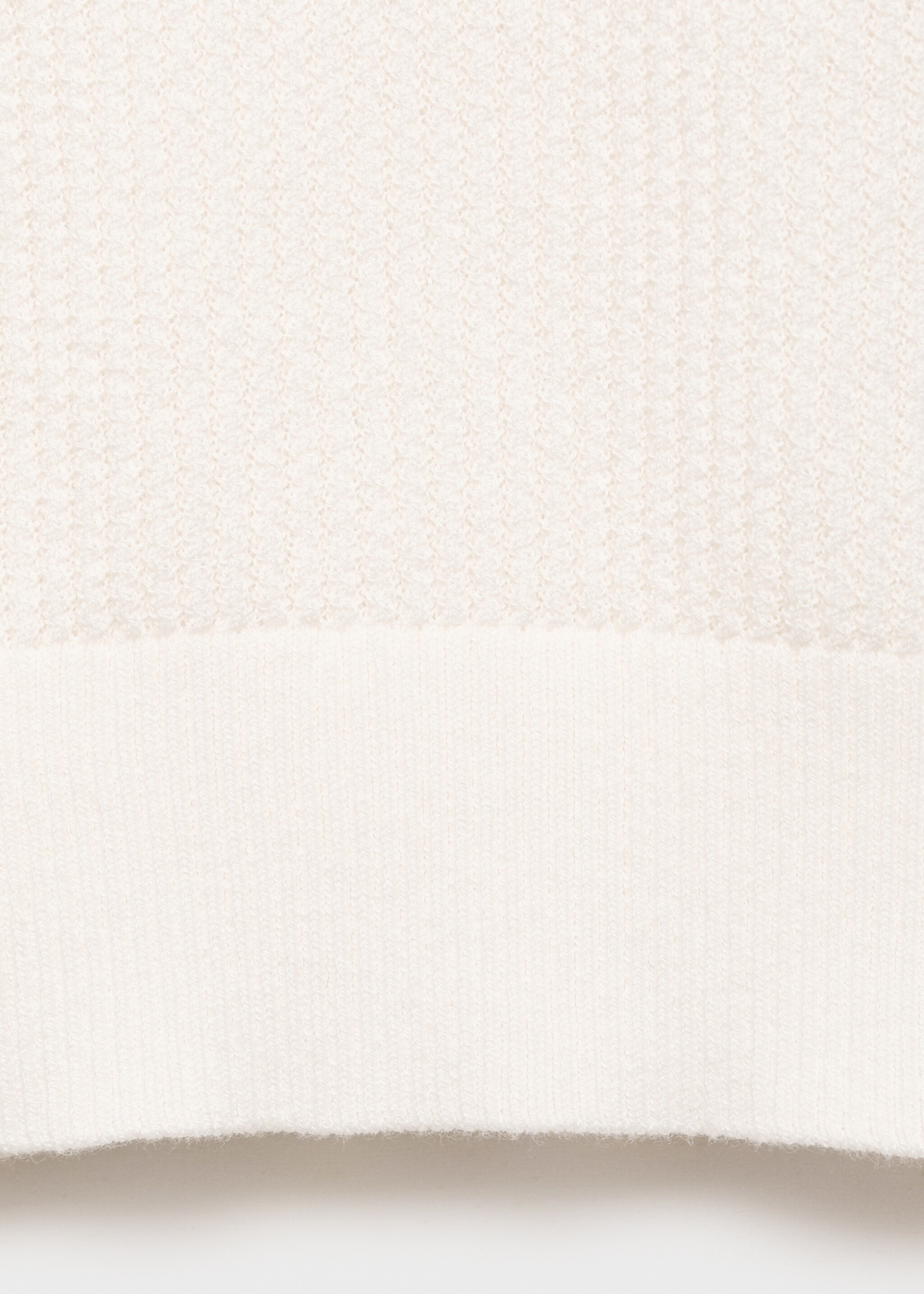 Polo punto canalé - Detalle del artículo 0, Blanco roto. Ref: 17037763-00.