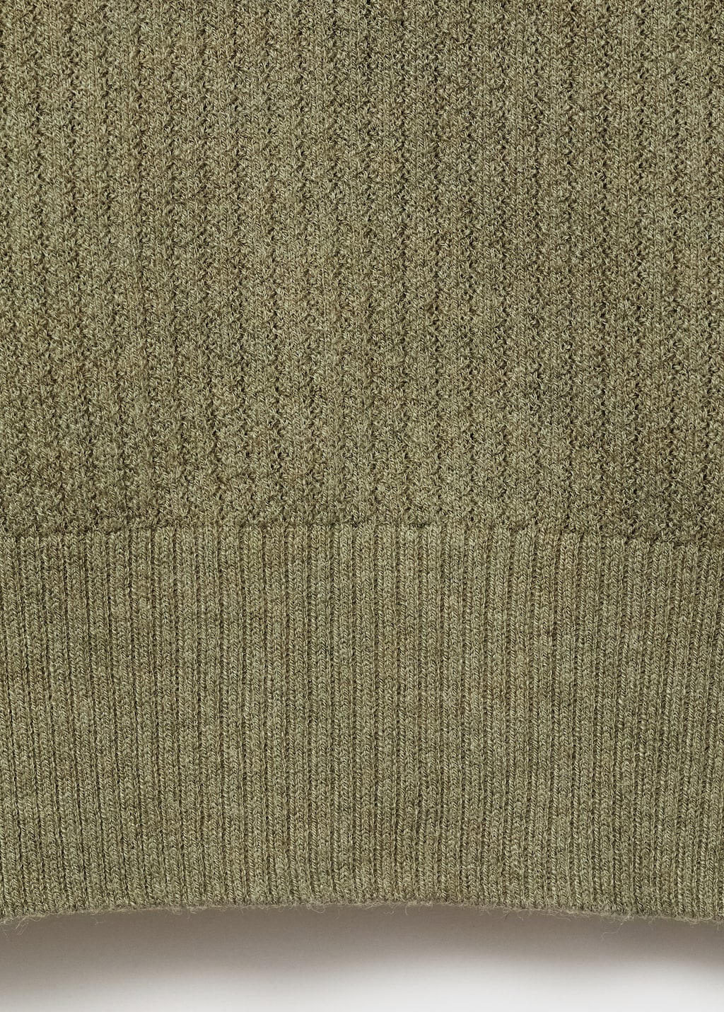 Ribbed knit polo shirt