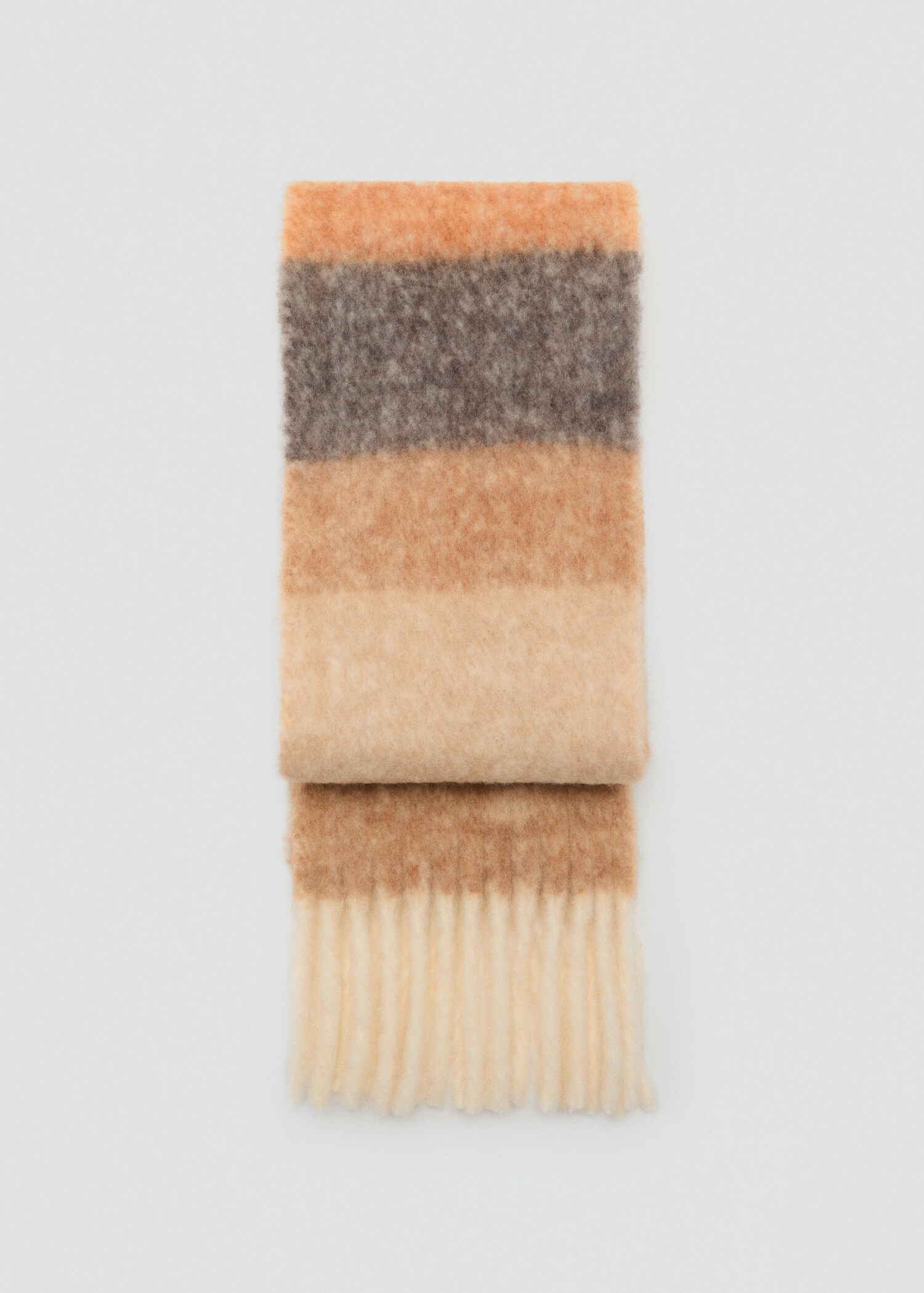Striped scarf with tasselled ends - Article without model