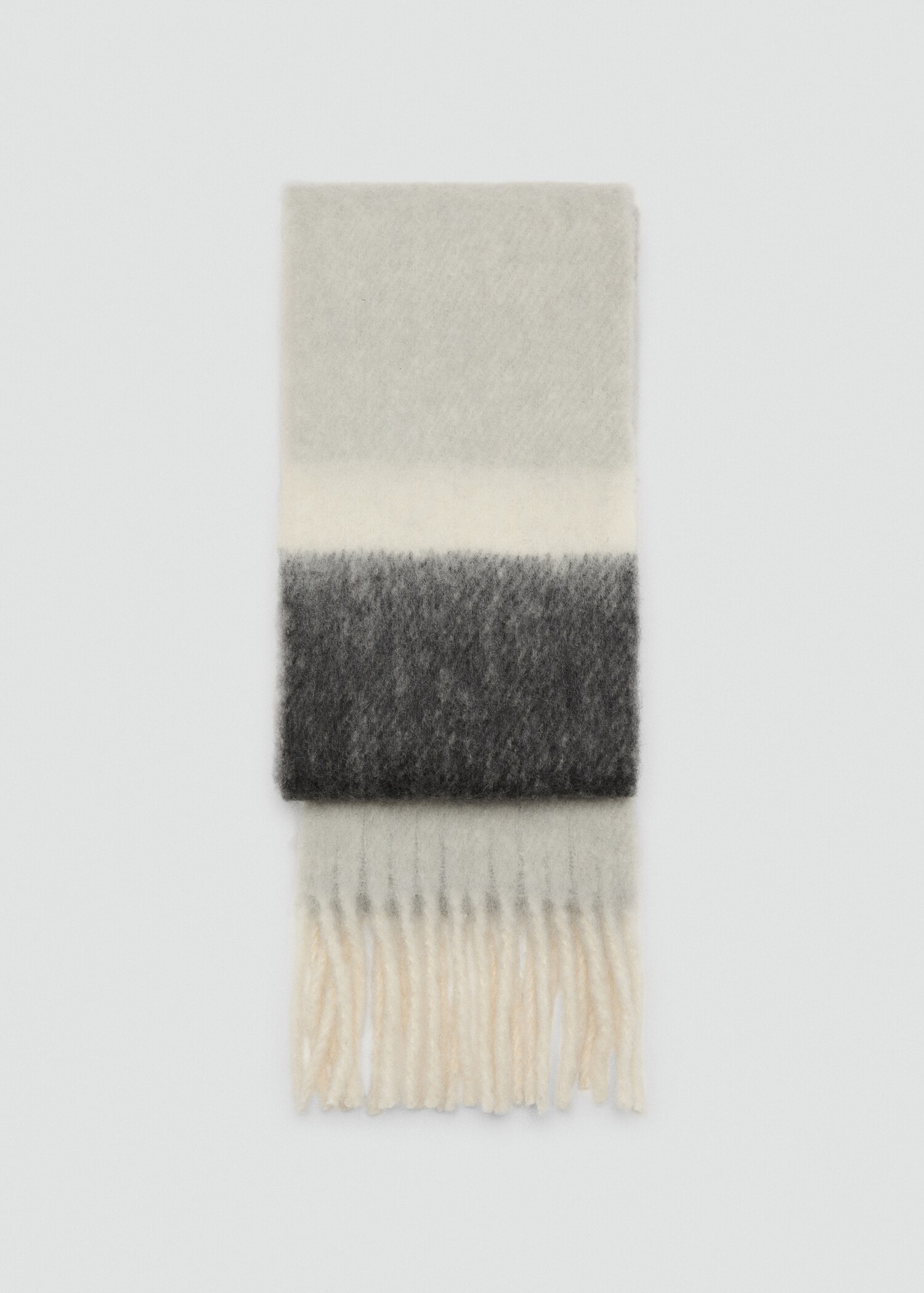 Striped scarf with tasselled ends - Article without model