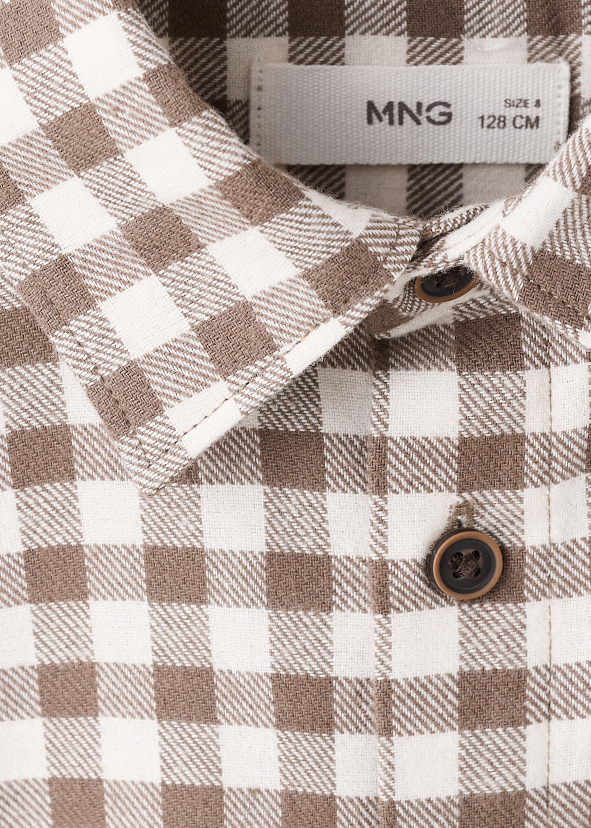 Chemise imprimé carreaux - Détail de l'article 8, Marron. Ref: 17037768-00.