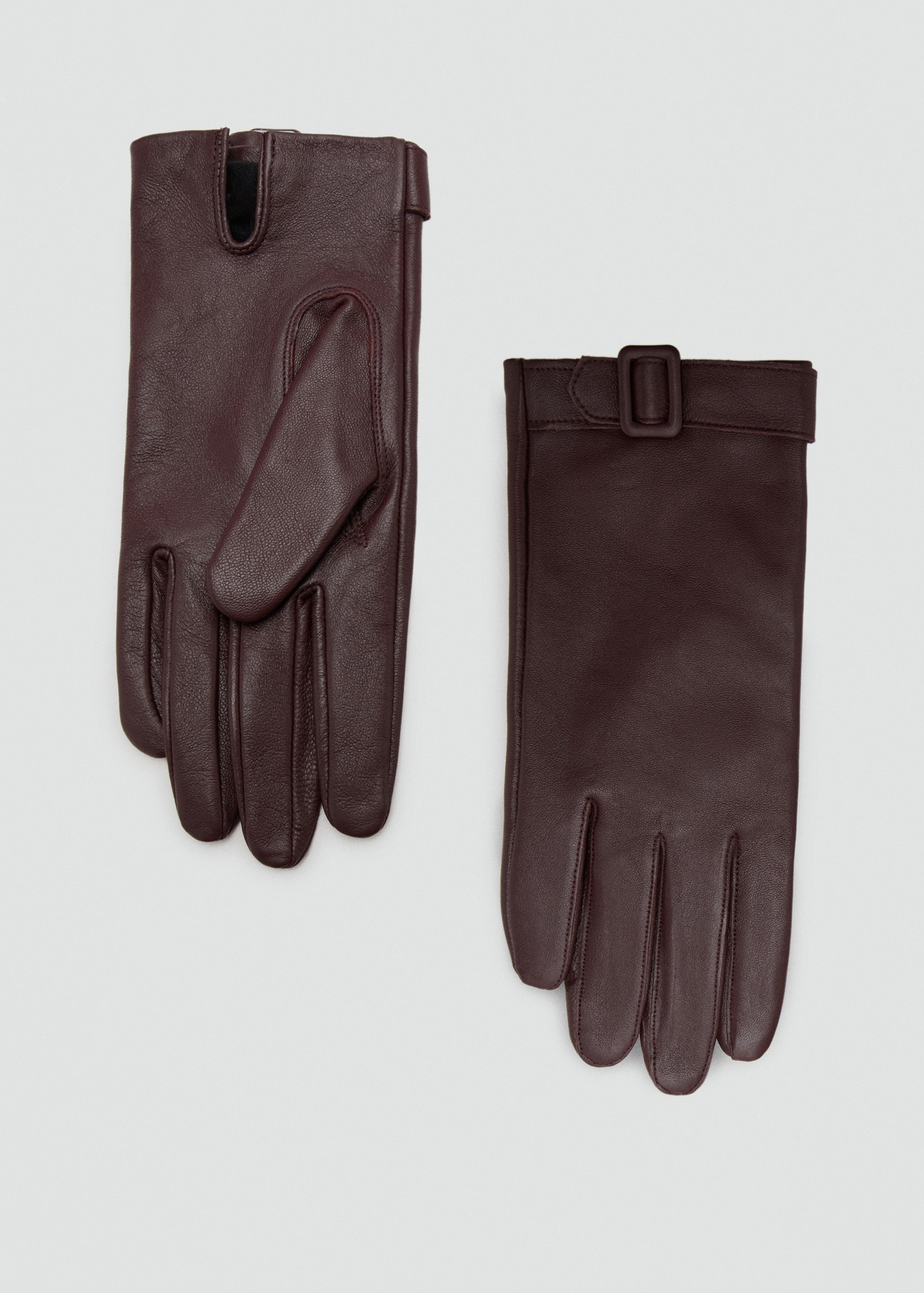 Leather gloves with buckle - Article without model