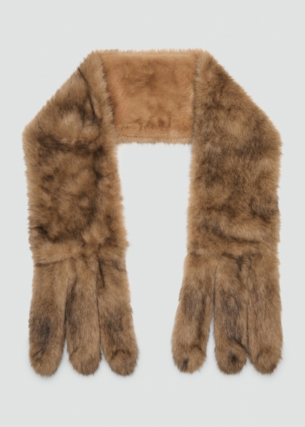 Long faux-fur scarf