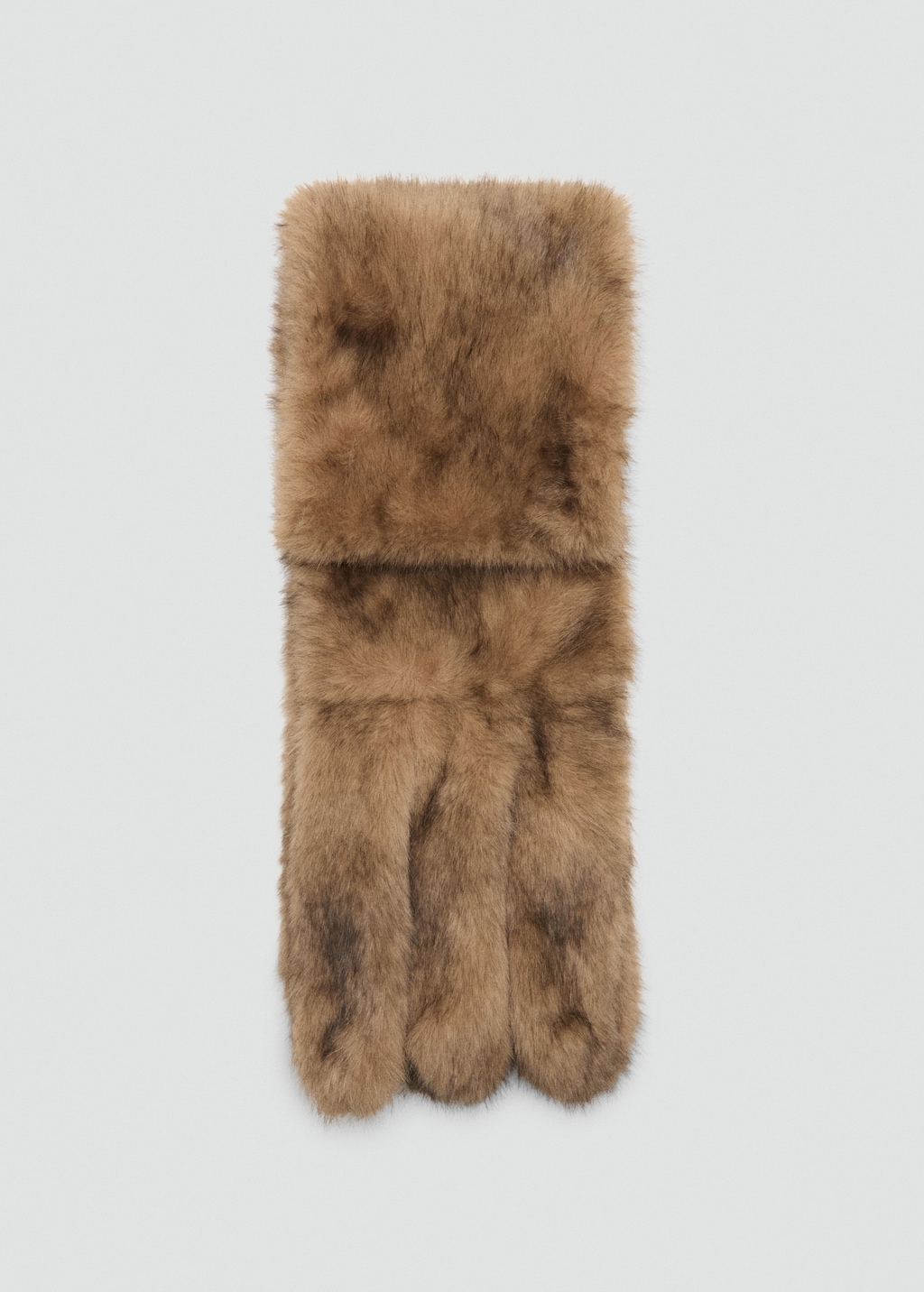Long faux-fur scarf