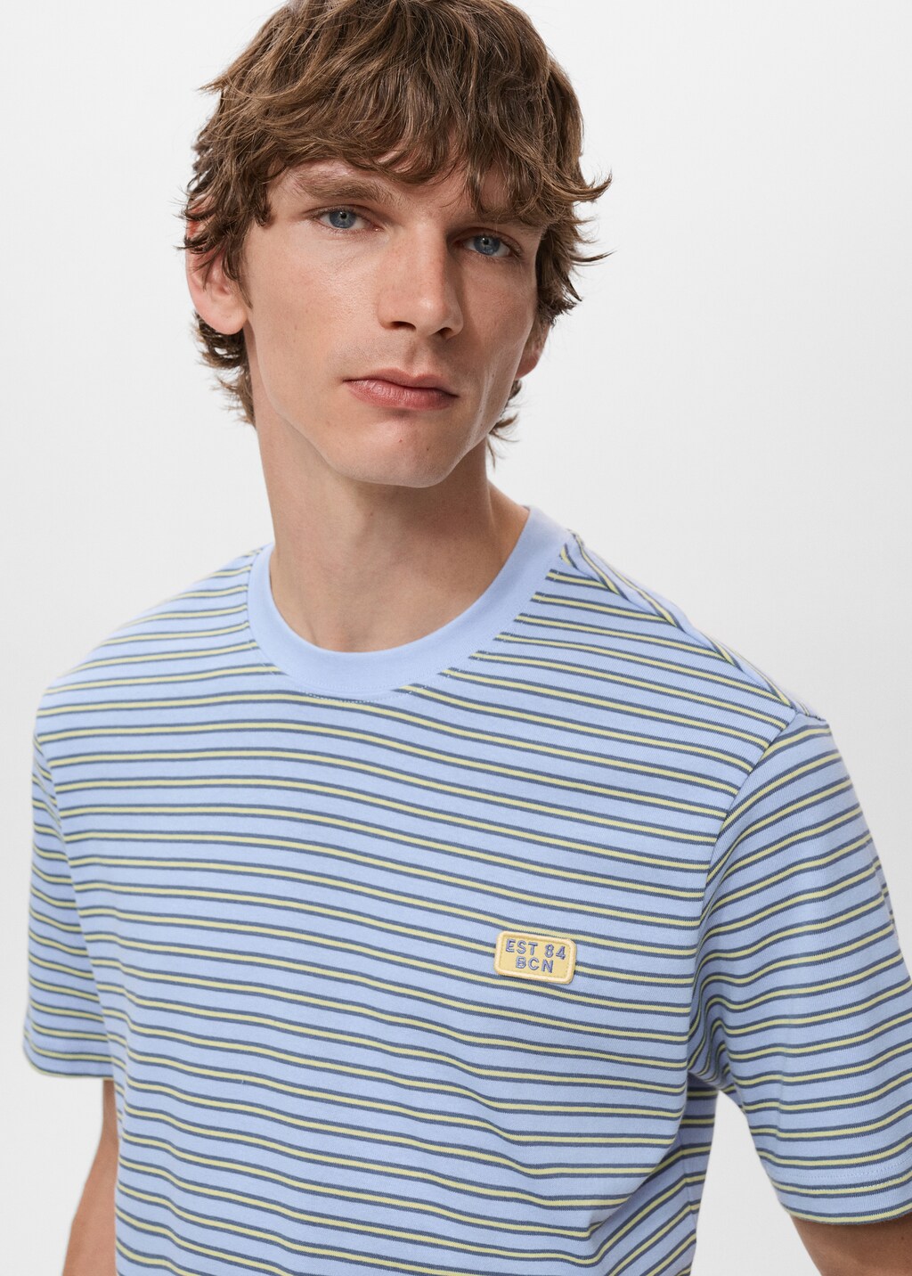 Regular-fit striped 100% cotton shirt