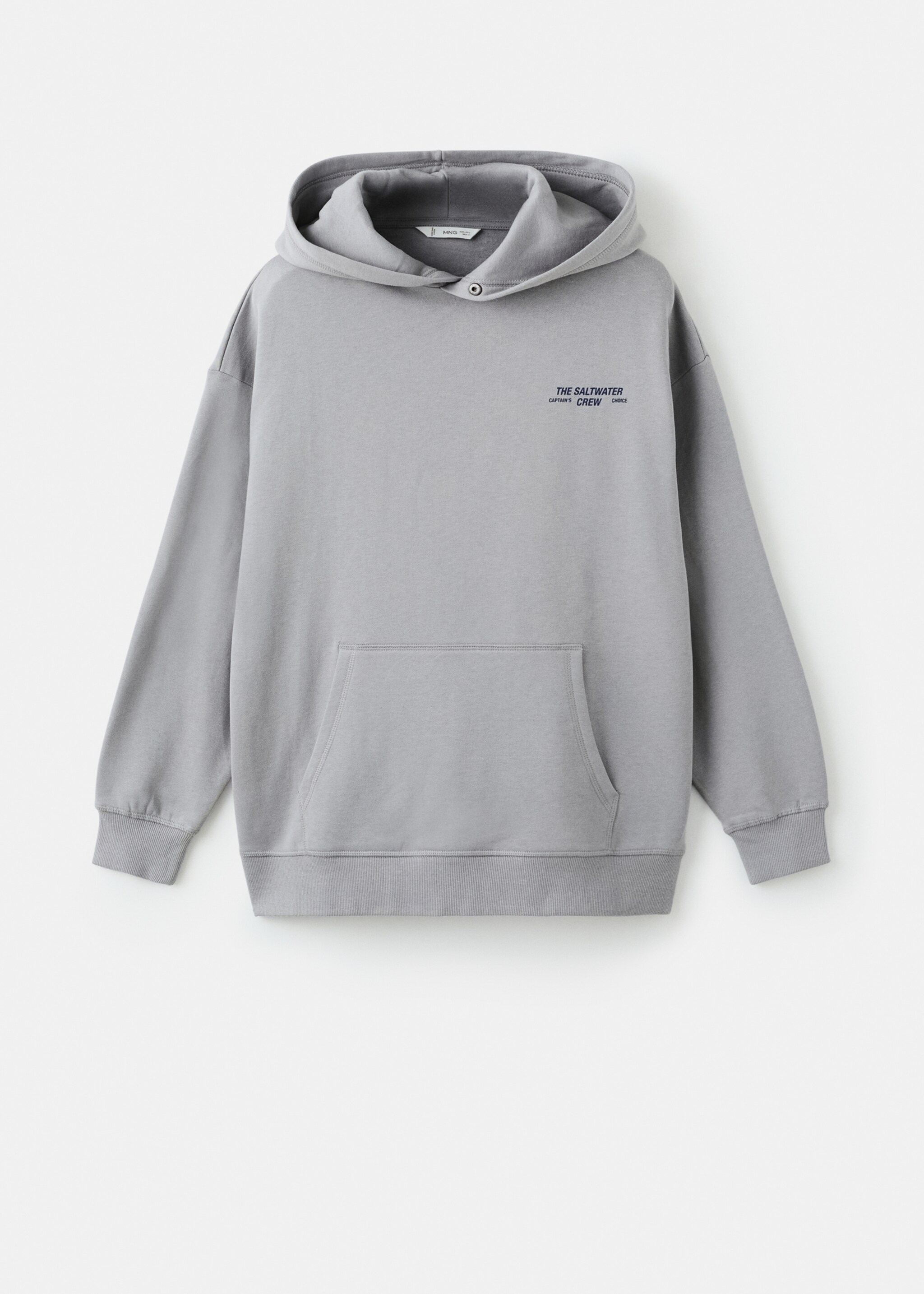 Printed hoodie - Article without model, Grey. Ref: 17037775-00.