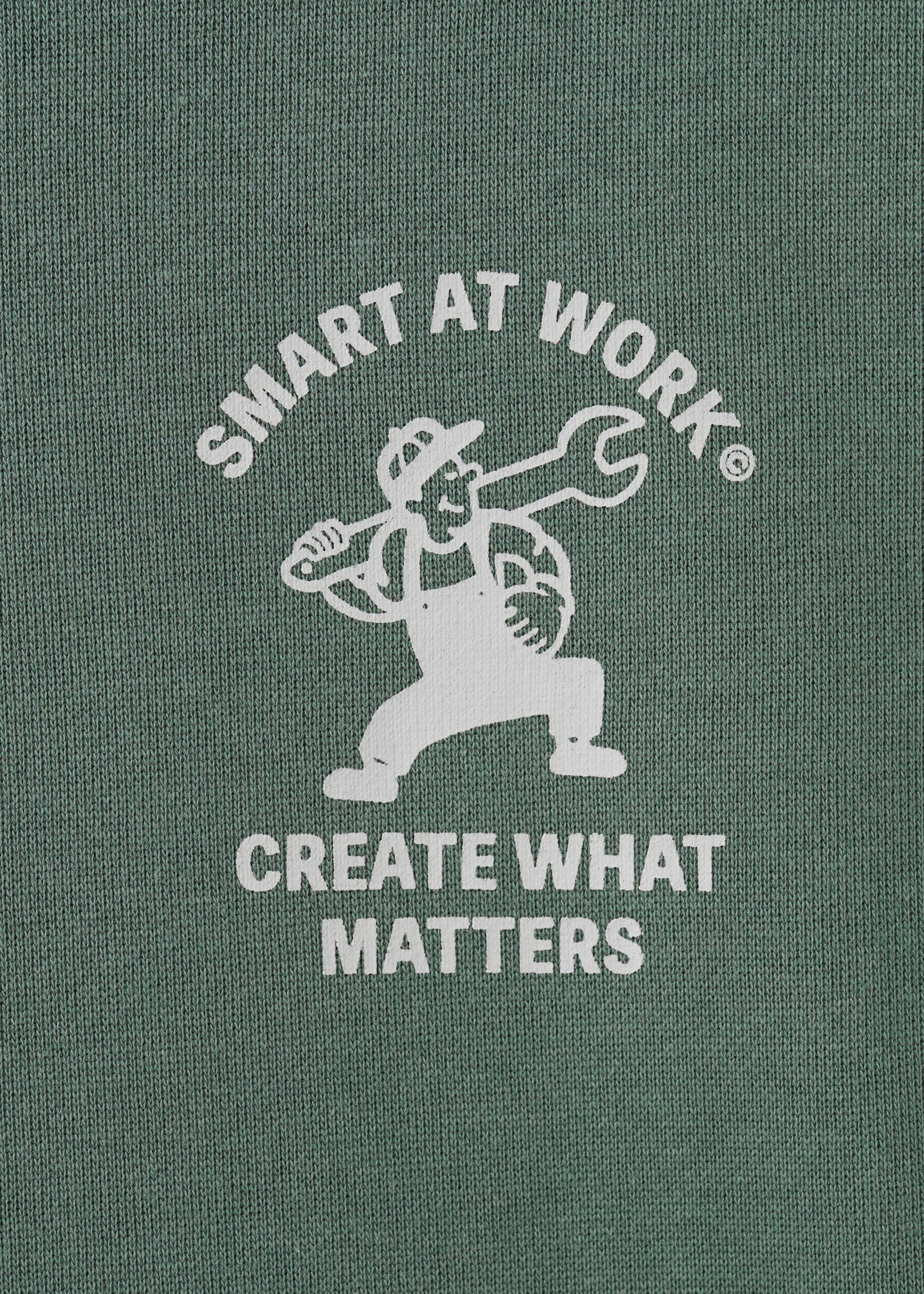 Printed cotton sweatshirt - Details of the article 8, Green. Ref: 17037776-00.