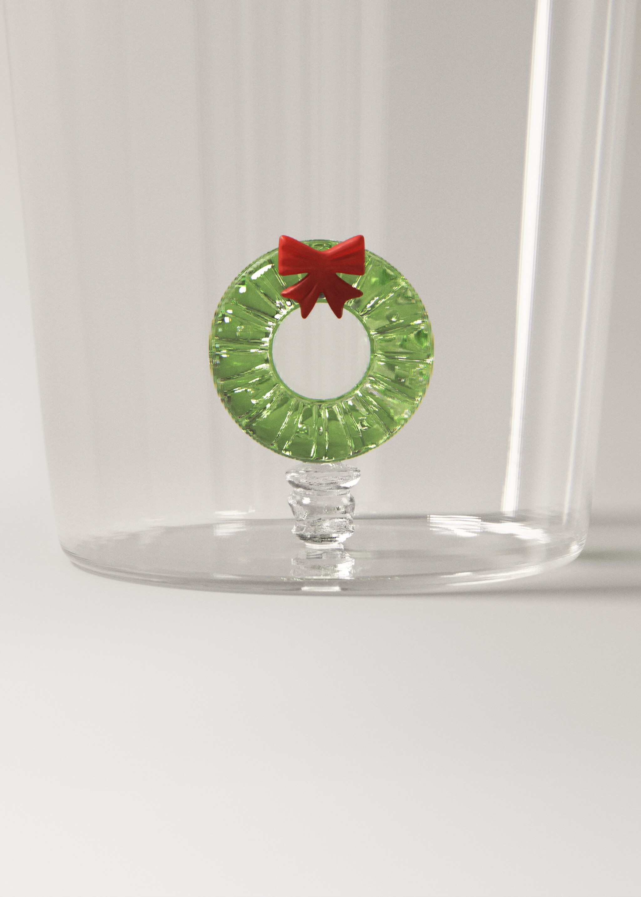Borosilicate crown vase - Details of the article 2, Forest Green. Ref: 17037778-00.