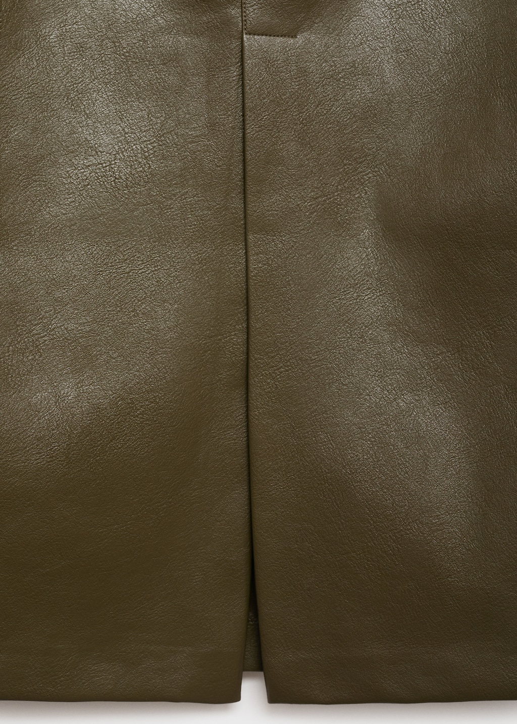Faux-leather pencil skirt