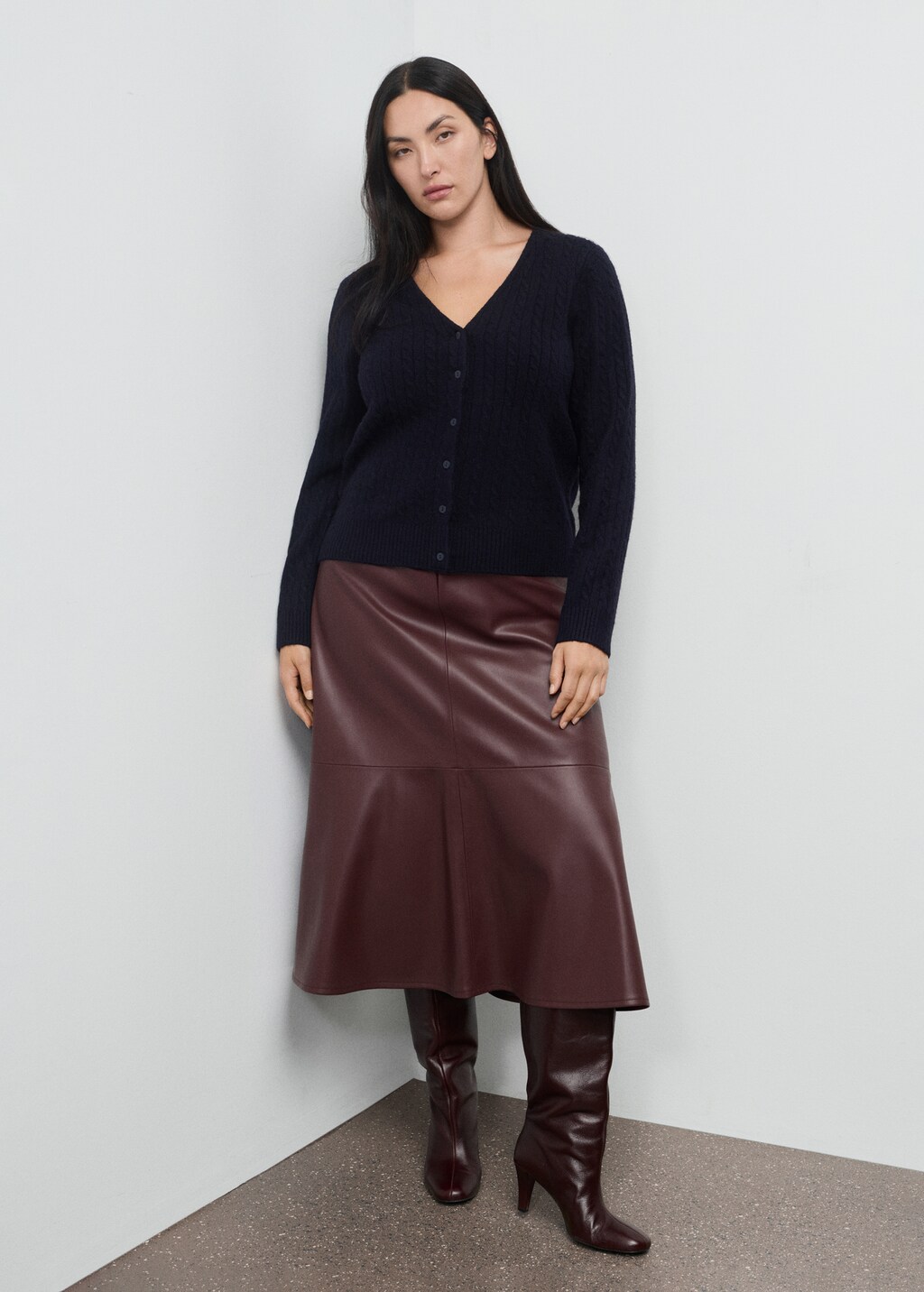 Mango Knitted braided cardigan