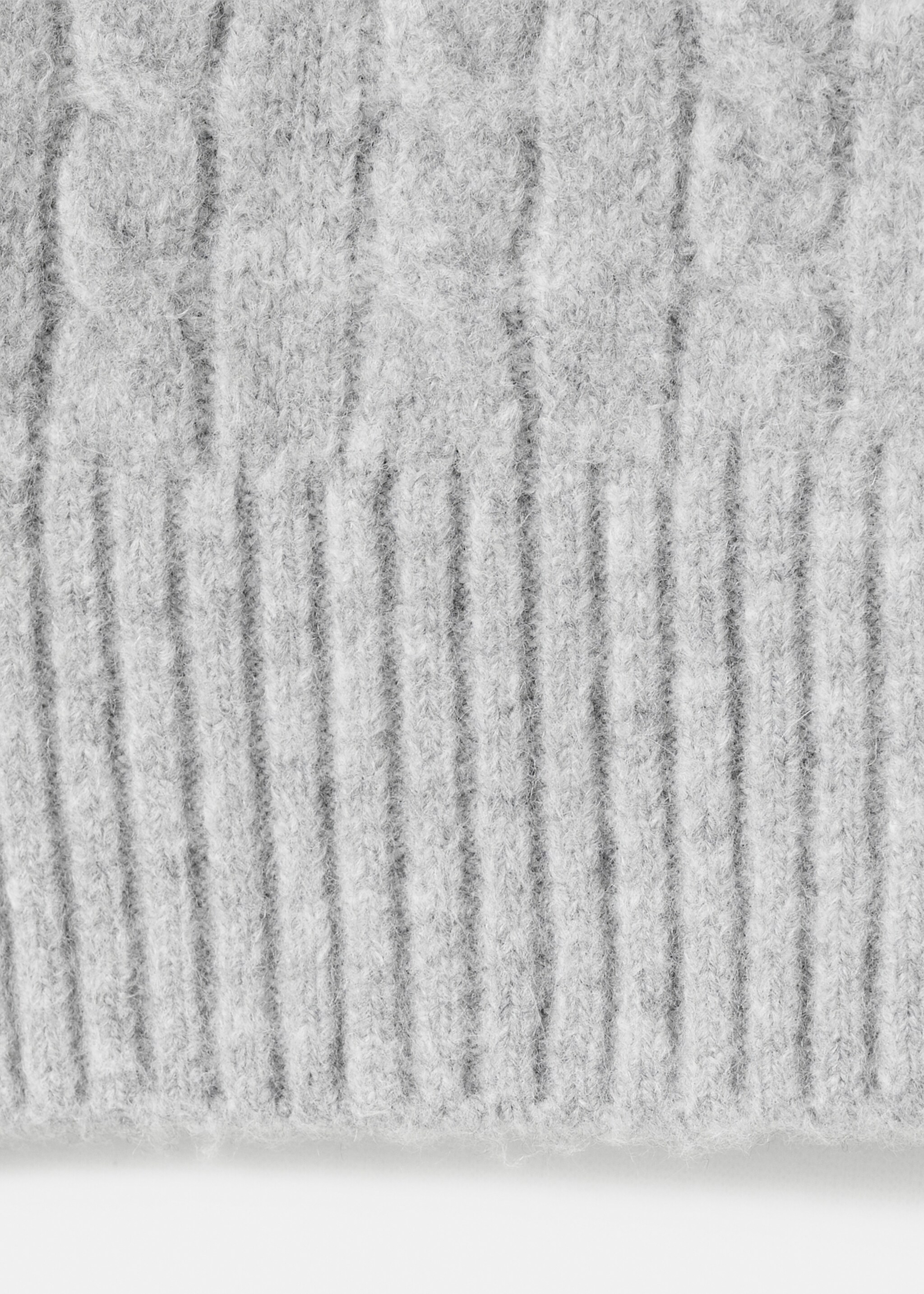 Knitted braided cardigan - Details of the article 0, Dark Heather Grey. Ref: 17037782-00.