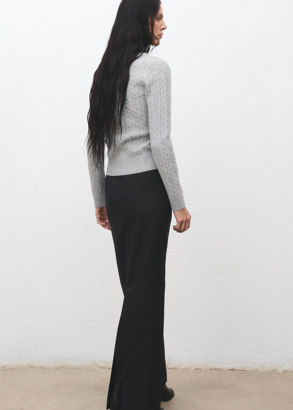 Mango Knitted braided cardigan