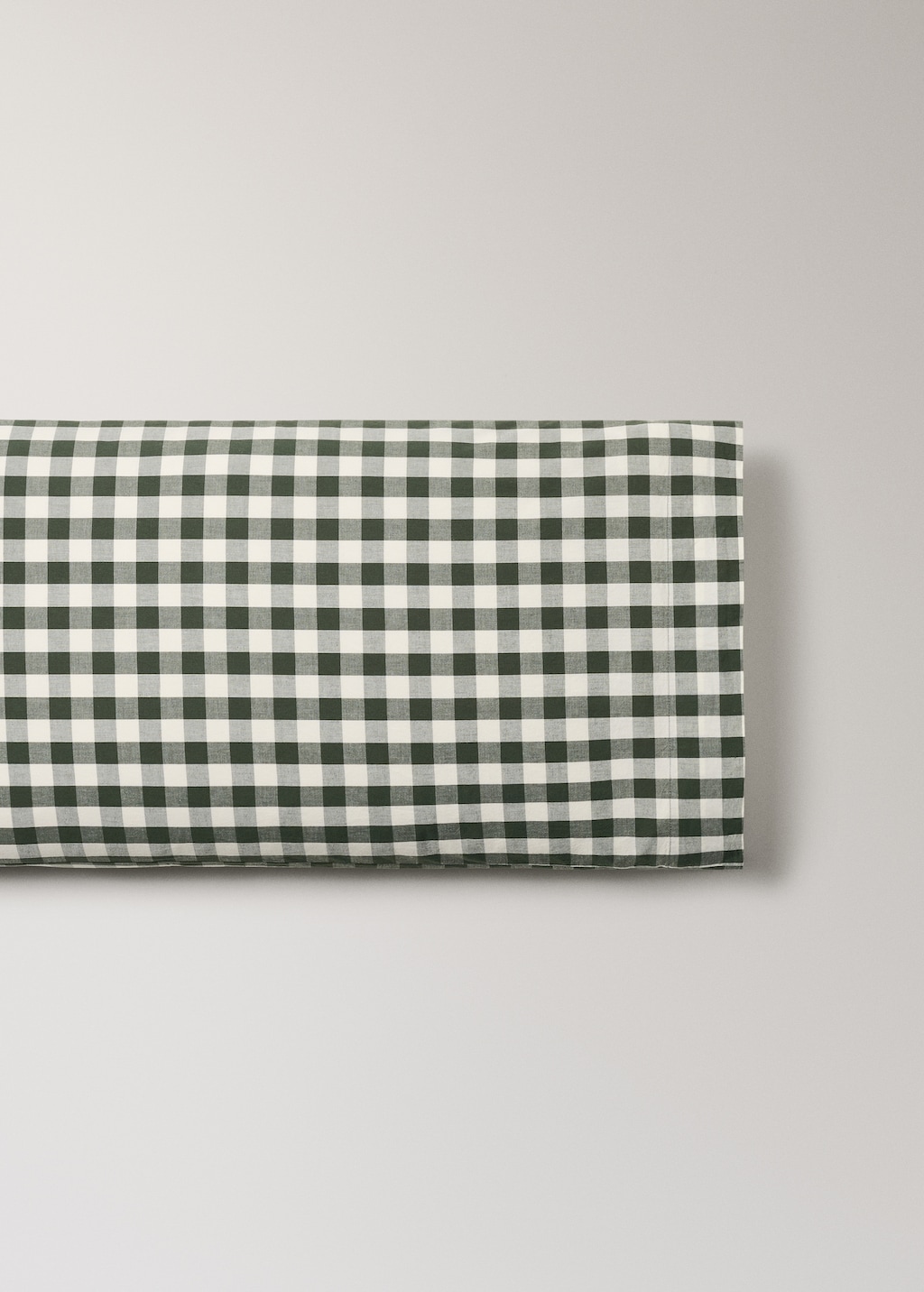 Yarn-dyed cotton gingham check pillowcase 45x110cm