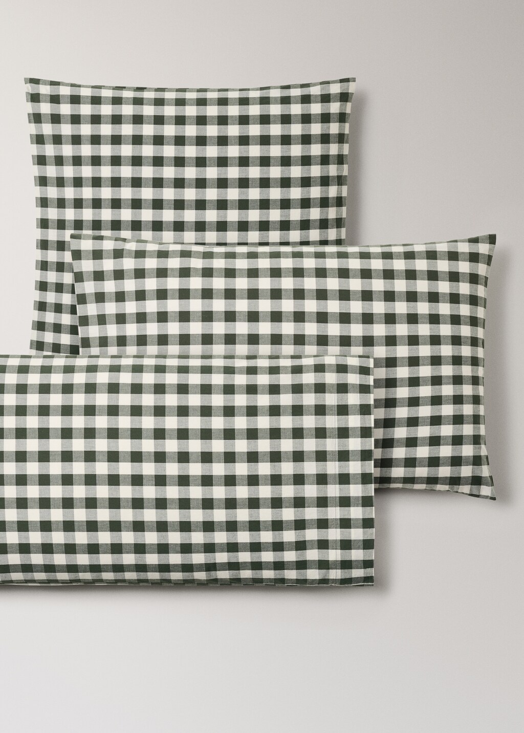 Yarn-dyed cotton gingham check pillowcase 45x110cm