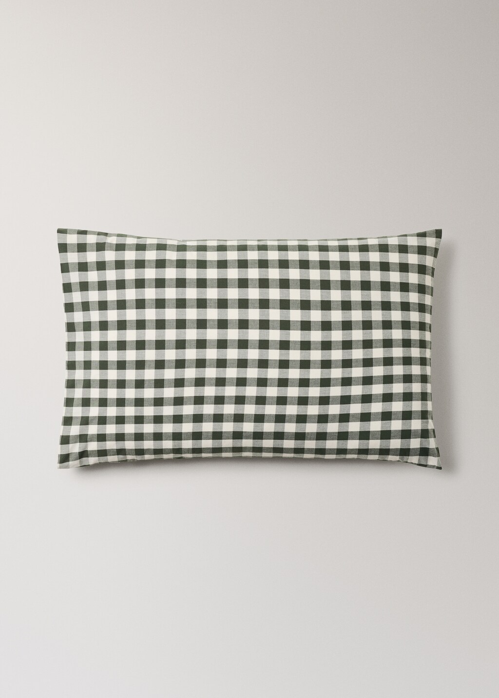Yarn-dyed cotton gingham check pillowcase 50x75cm