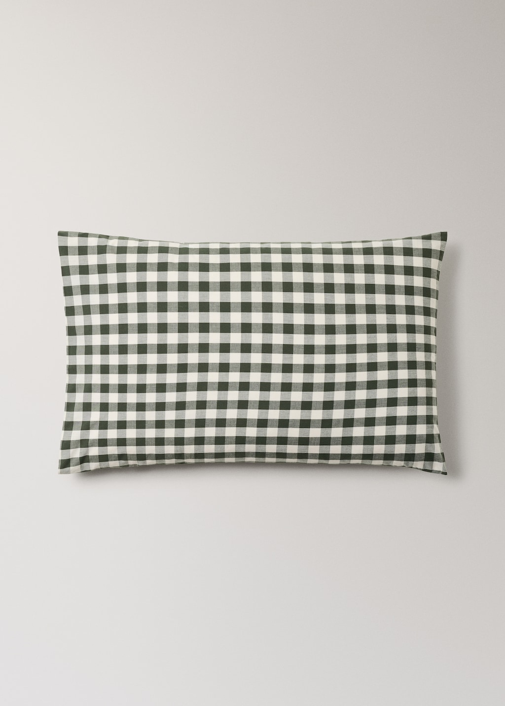 Yarn-dyed cotton gingham check pillowcase 50x75cm