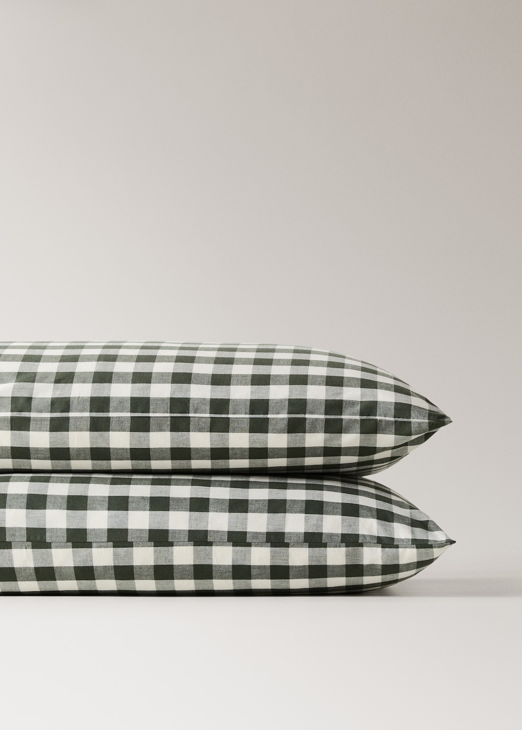 Yarn-dyed cotton gingham check pillowcase 50x75cm