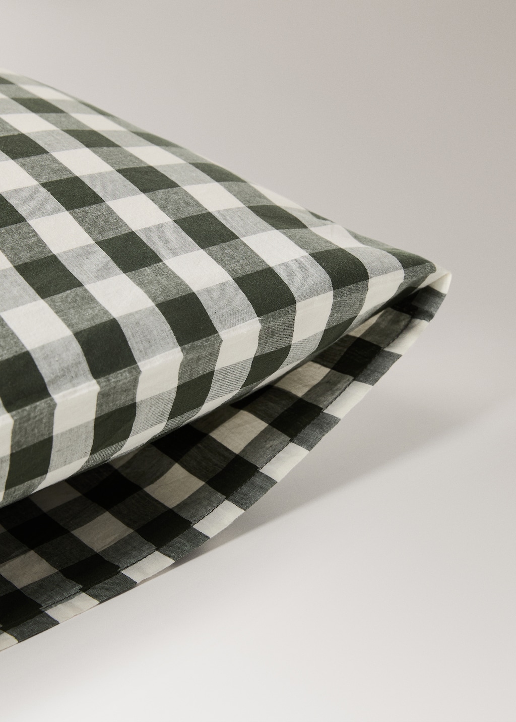 Yarn-dyed cotton gingham check pillowcase 50x75cm