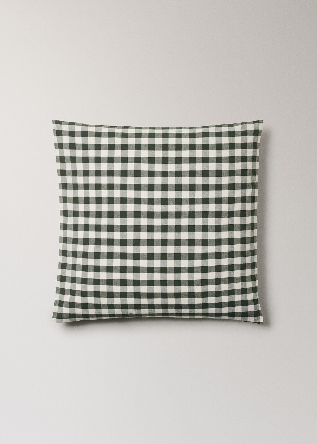 Yarn-dyed cotton gingham check pillowcase 60x60cm