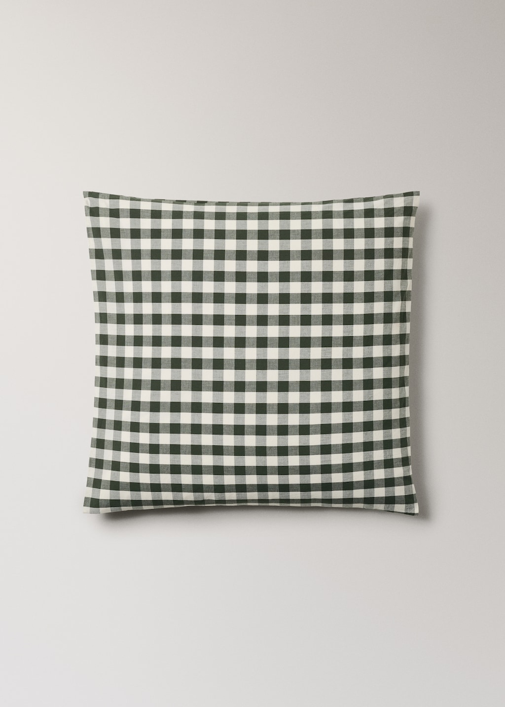 Yarn-dyed cotton gingham check pillowcase 60x60cm