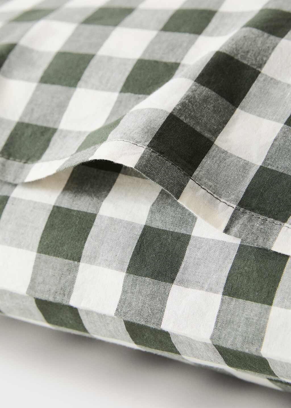 Yarn-dyed cotton gingham check pillowcase 60x60cm