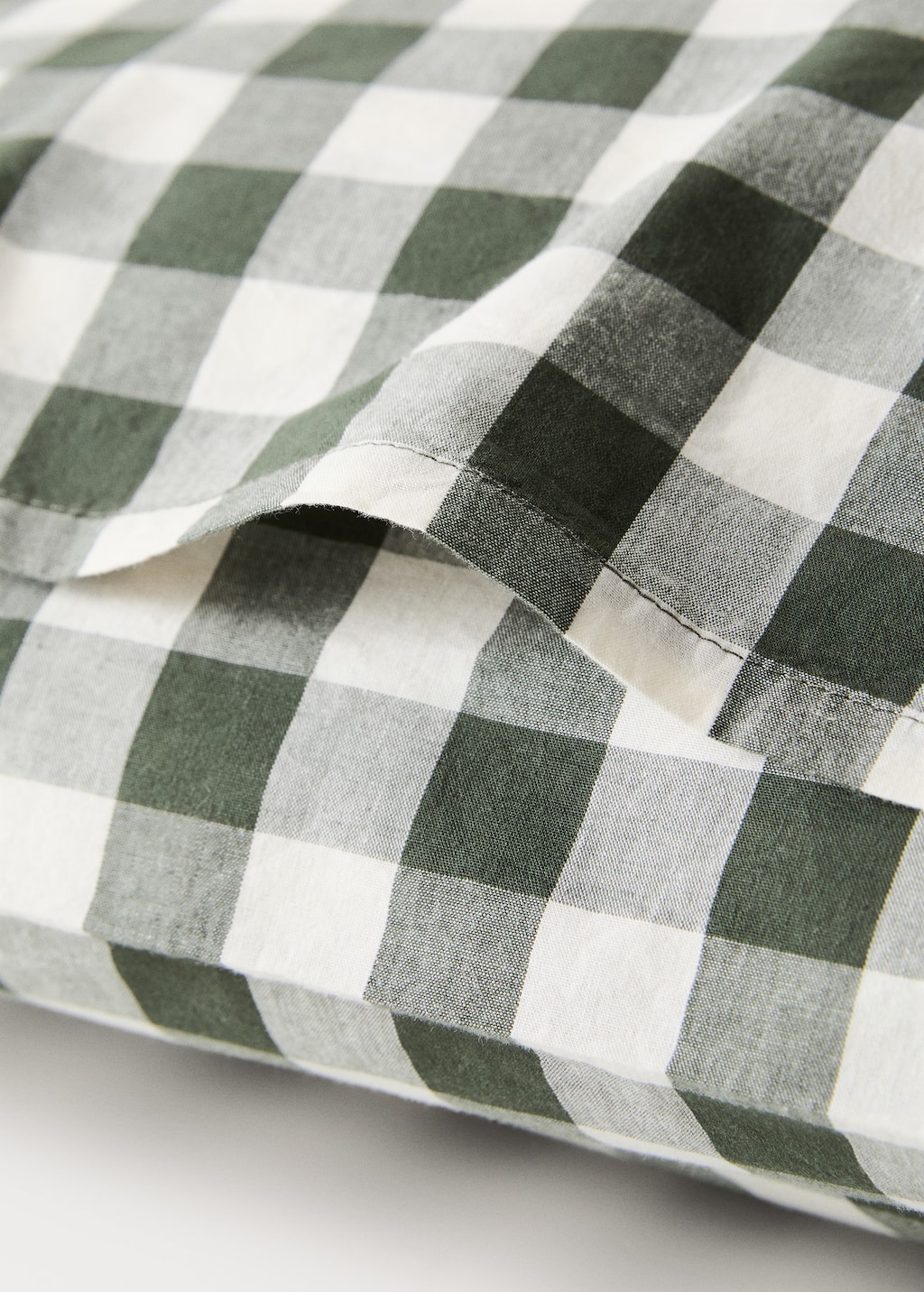 Yarn-dyed cotton gingham check pillowcase 60x60cm