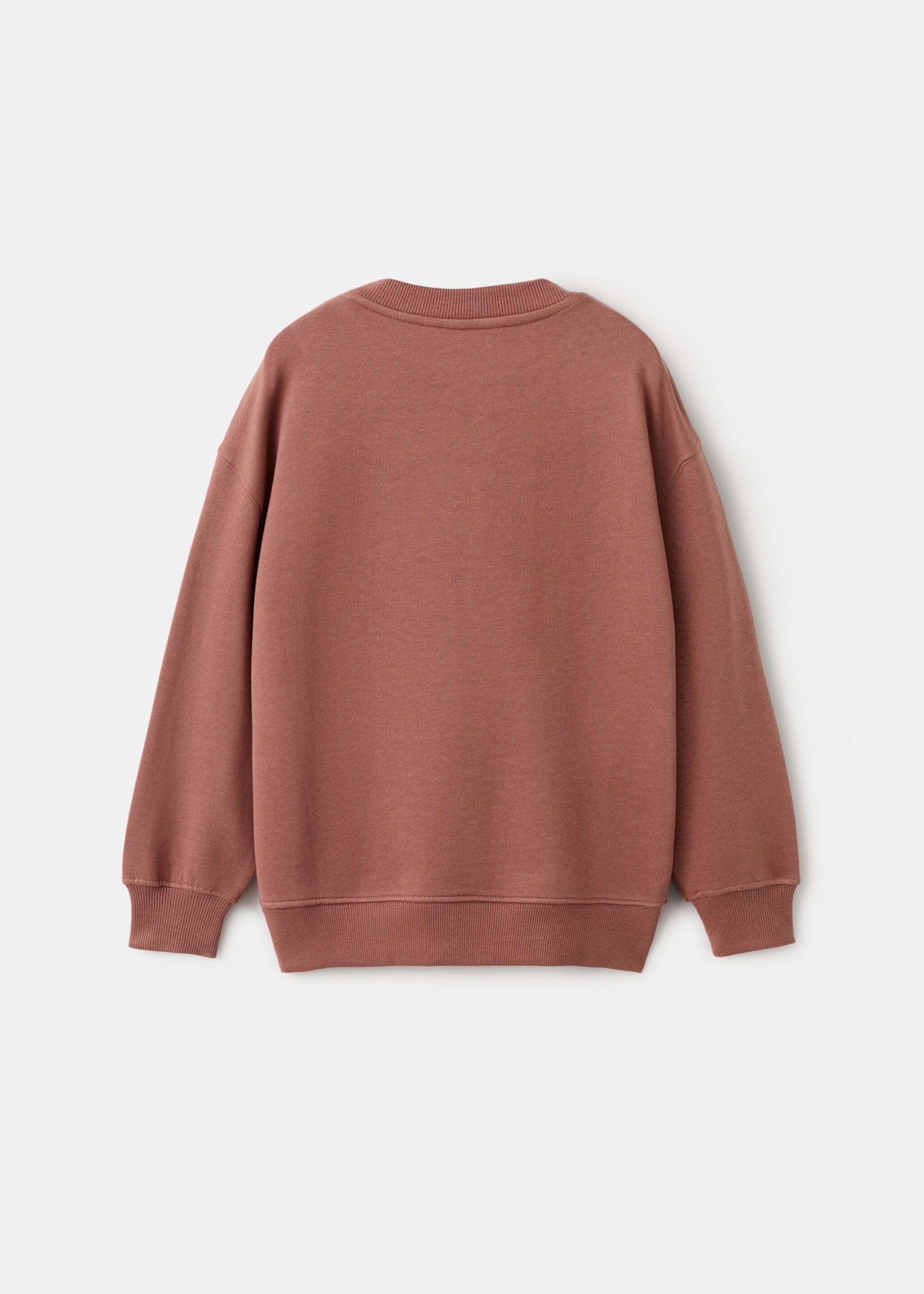Printed cotton sweatshirt - Reverse of the article, Burnt Orange. Ref: 17037790-00.