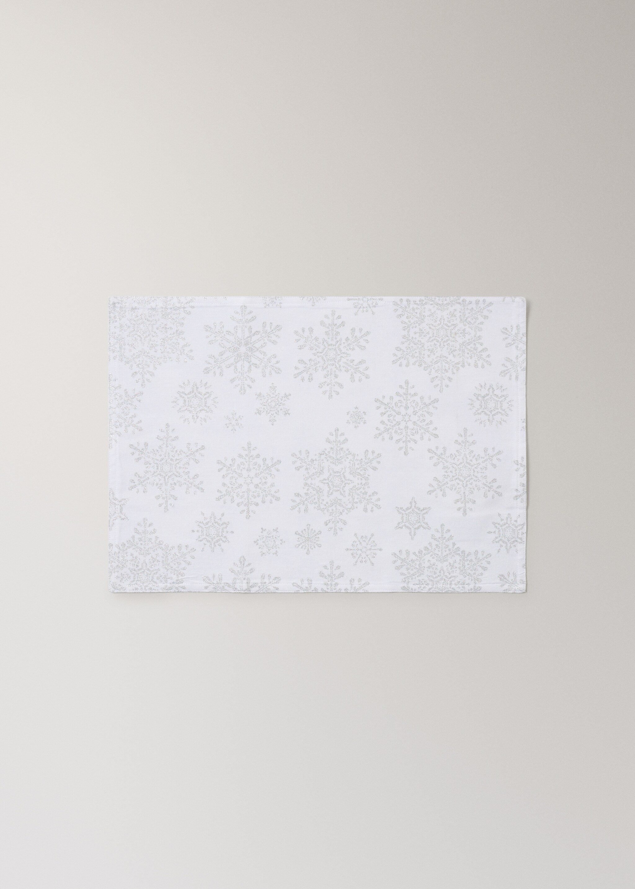 100% cotton Christmas motif placemat - Article without model, Silver. Ref: 17037791-00.
