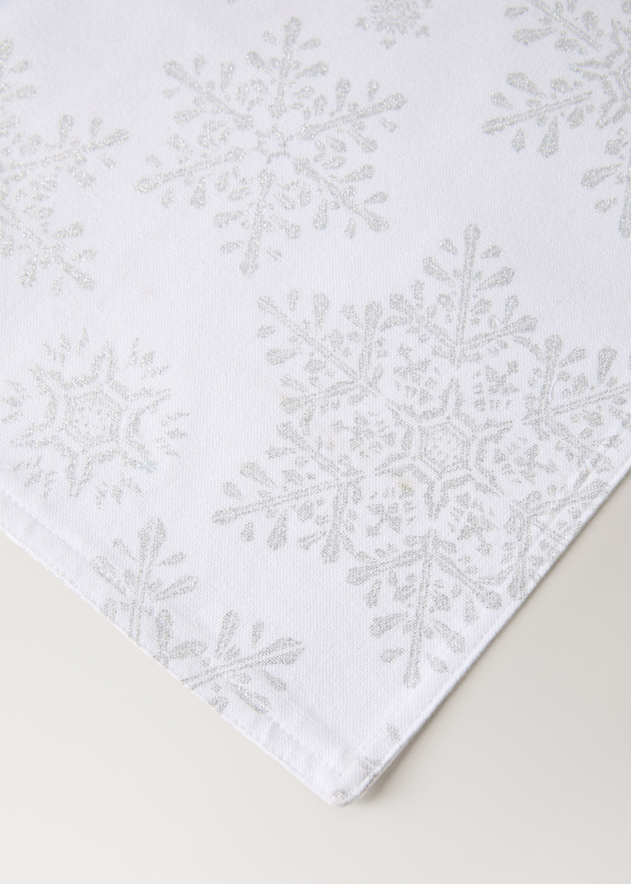 100% cotton Christmas motif placemat - Details of the article 1, Silver. Ref: 17037791-00.