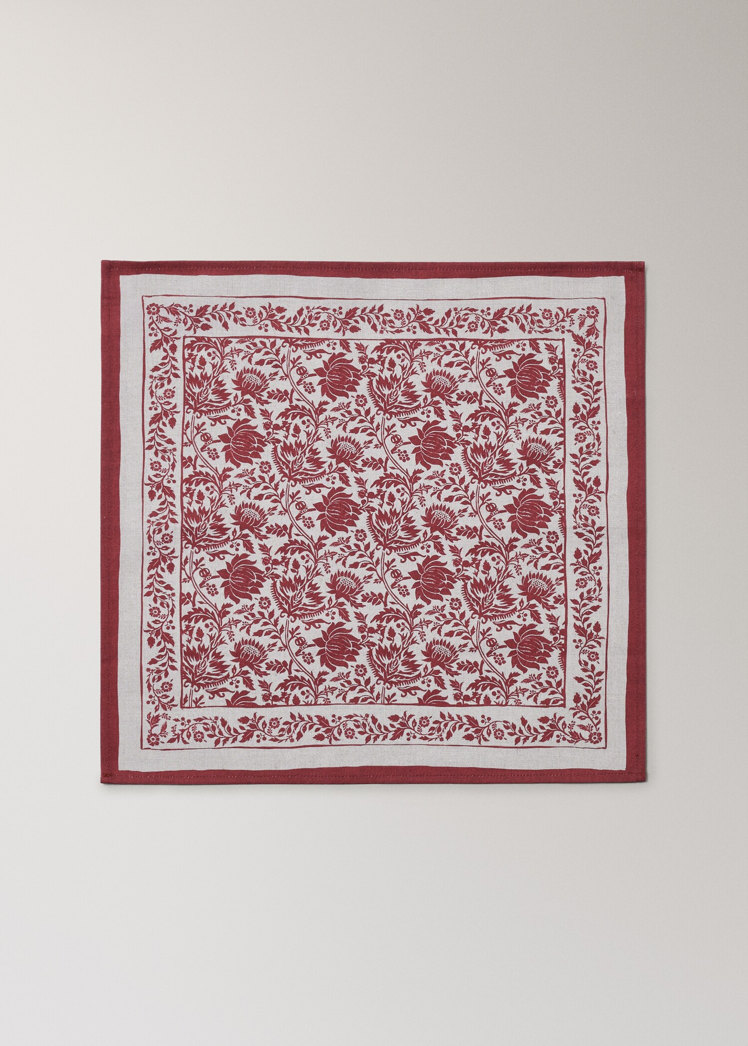 Serviettes de table en coton sergé uni - Article sans modèle
