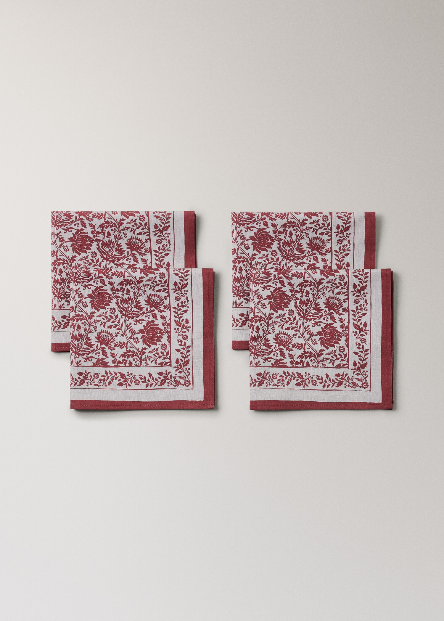 Serviettes de table en coton sergé uni - Détail de l'article 1
