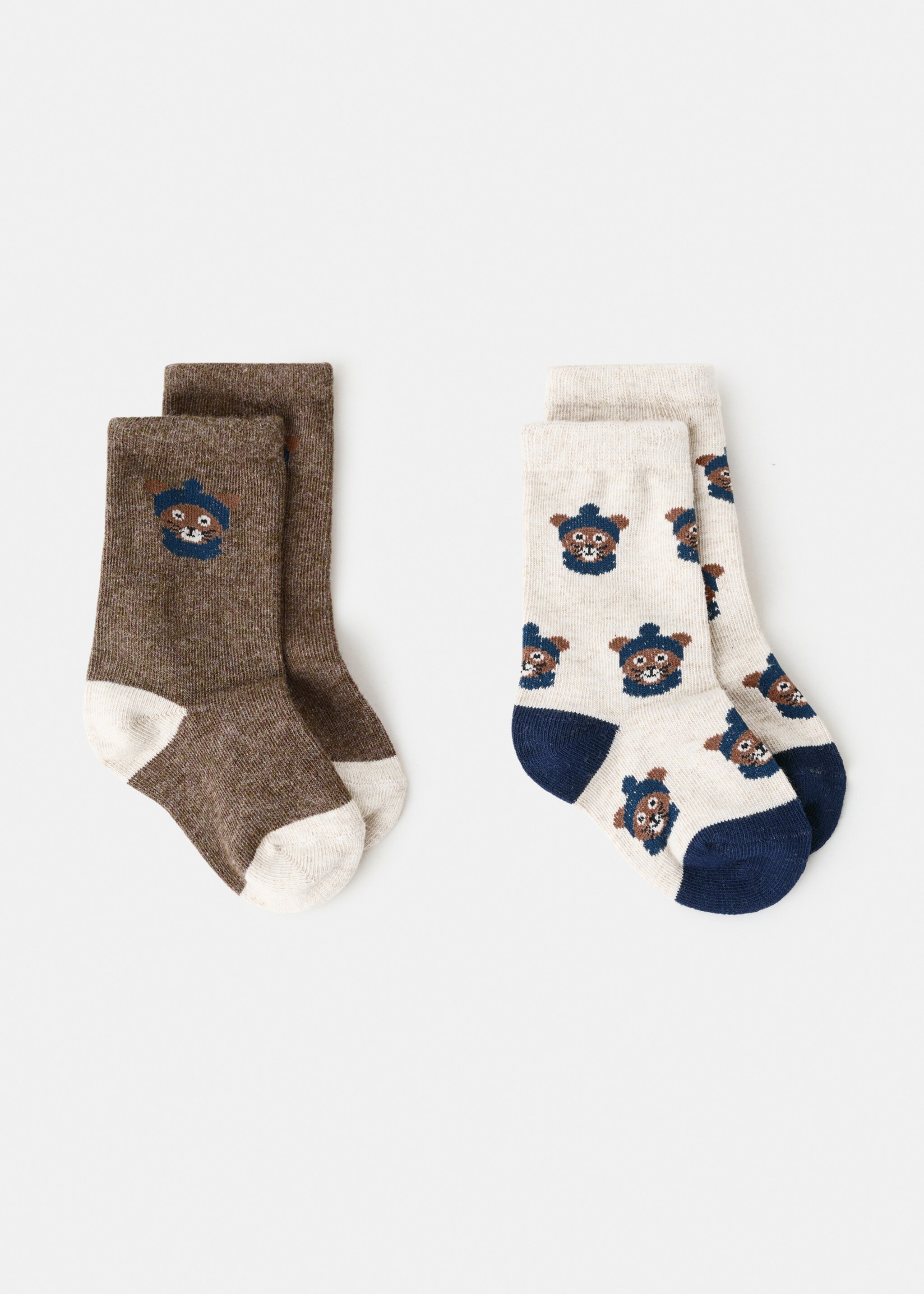 Pack de 2 paires de chaussettes - Article sans modèle, Caramel. Ref: 17037797-00.