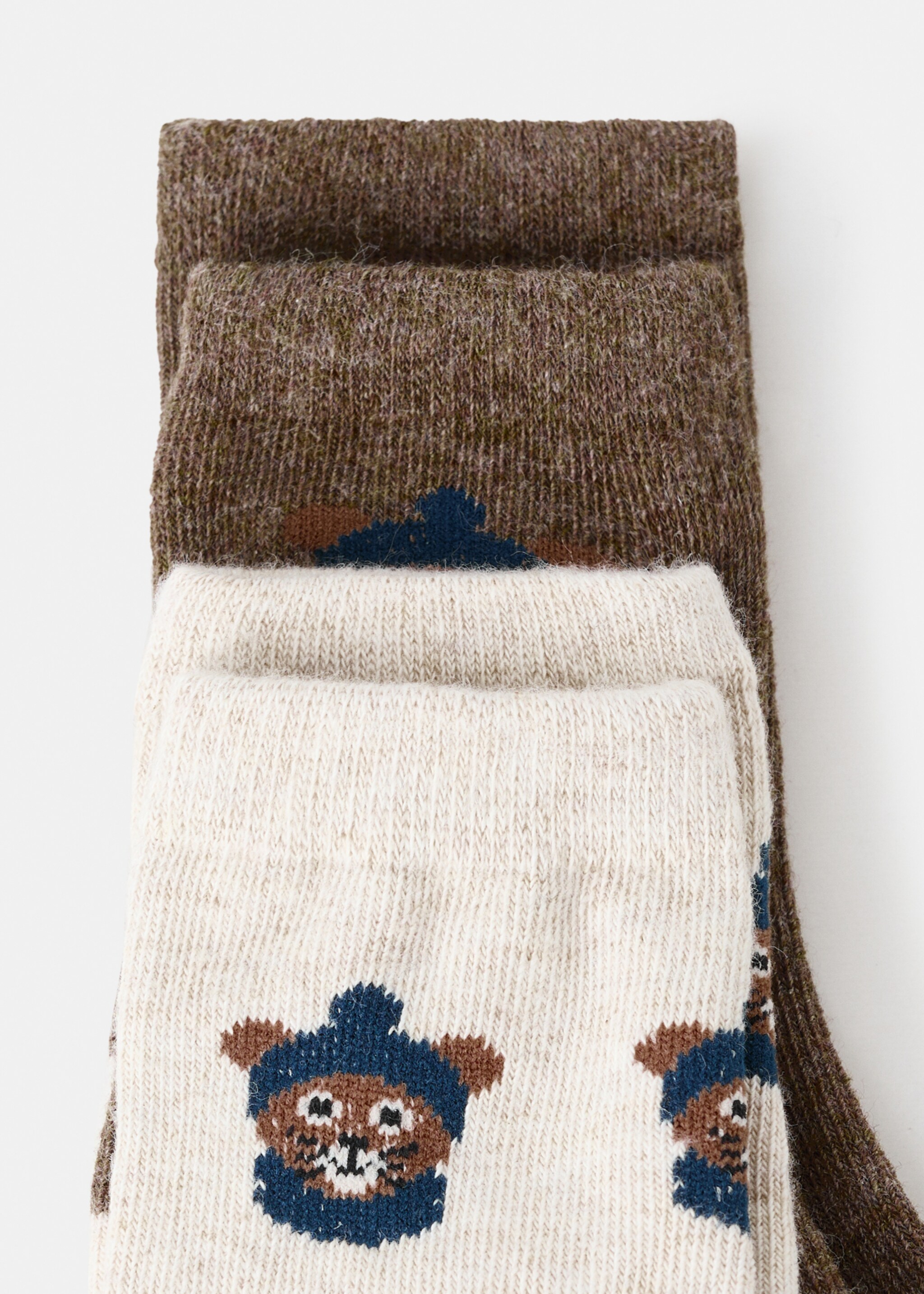 Pack de 2 paires de chaussettes - Détail de l'article 8, Caramel. Ref: 17037797-00.