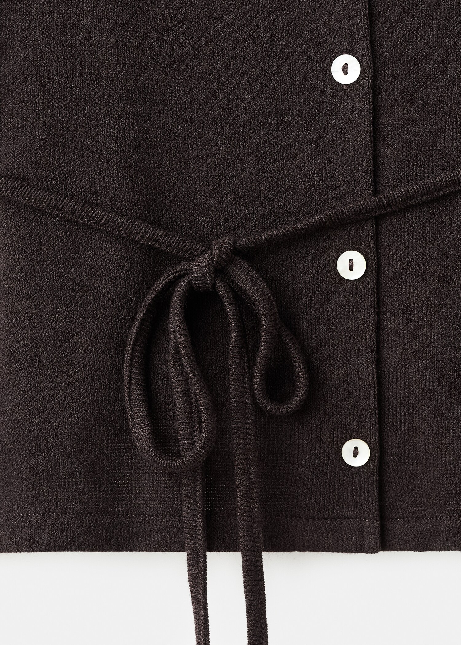 Knitted cardigan with bow - Details of the article 0