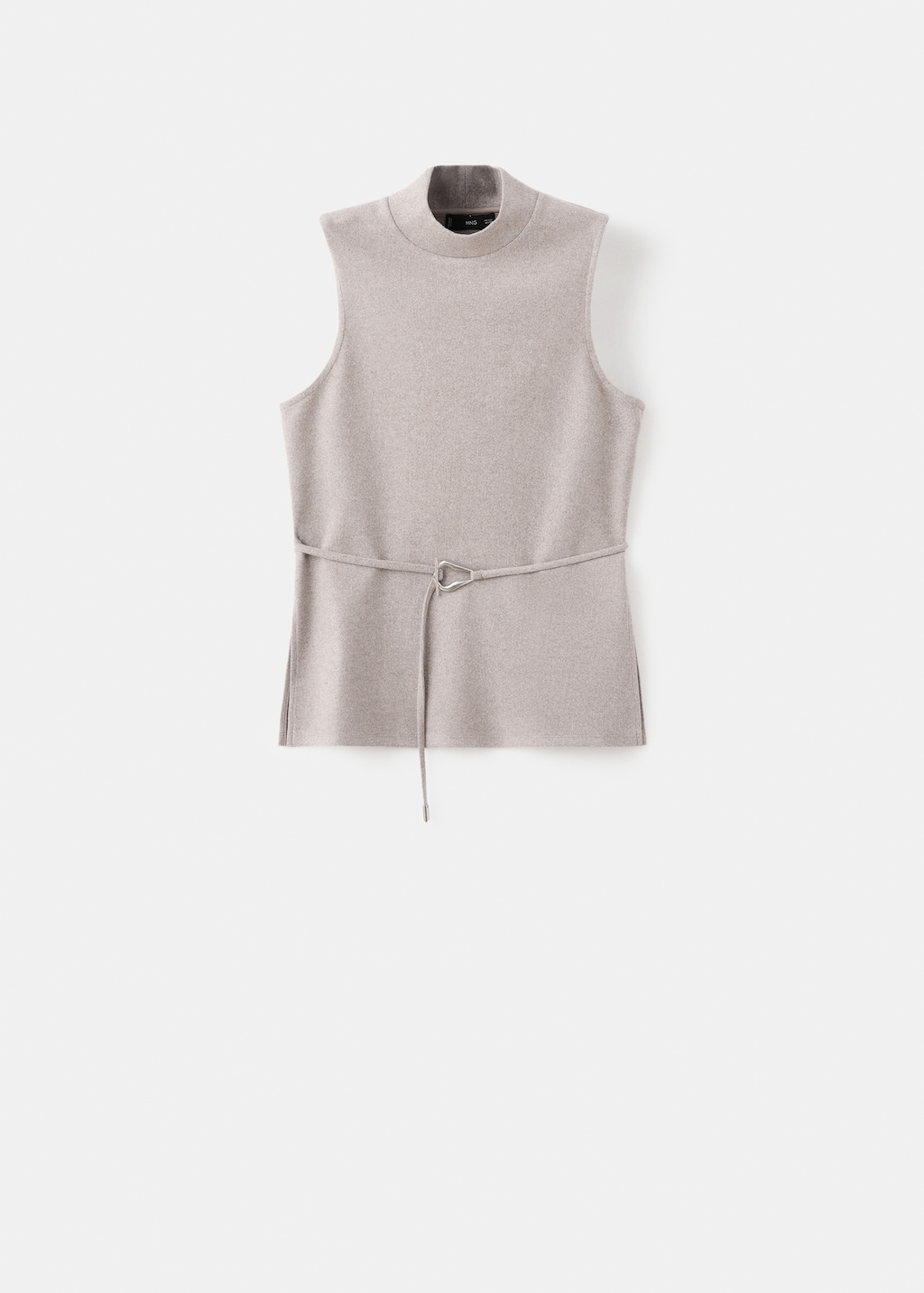 Turtleneck top with belt