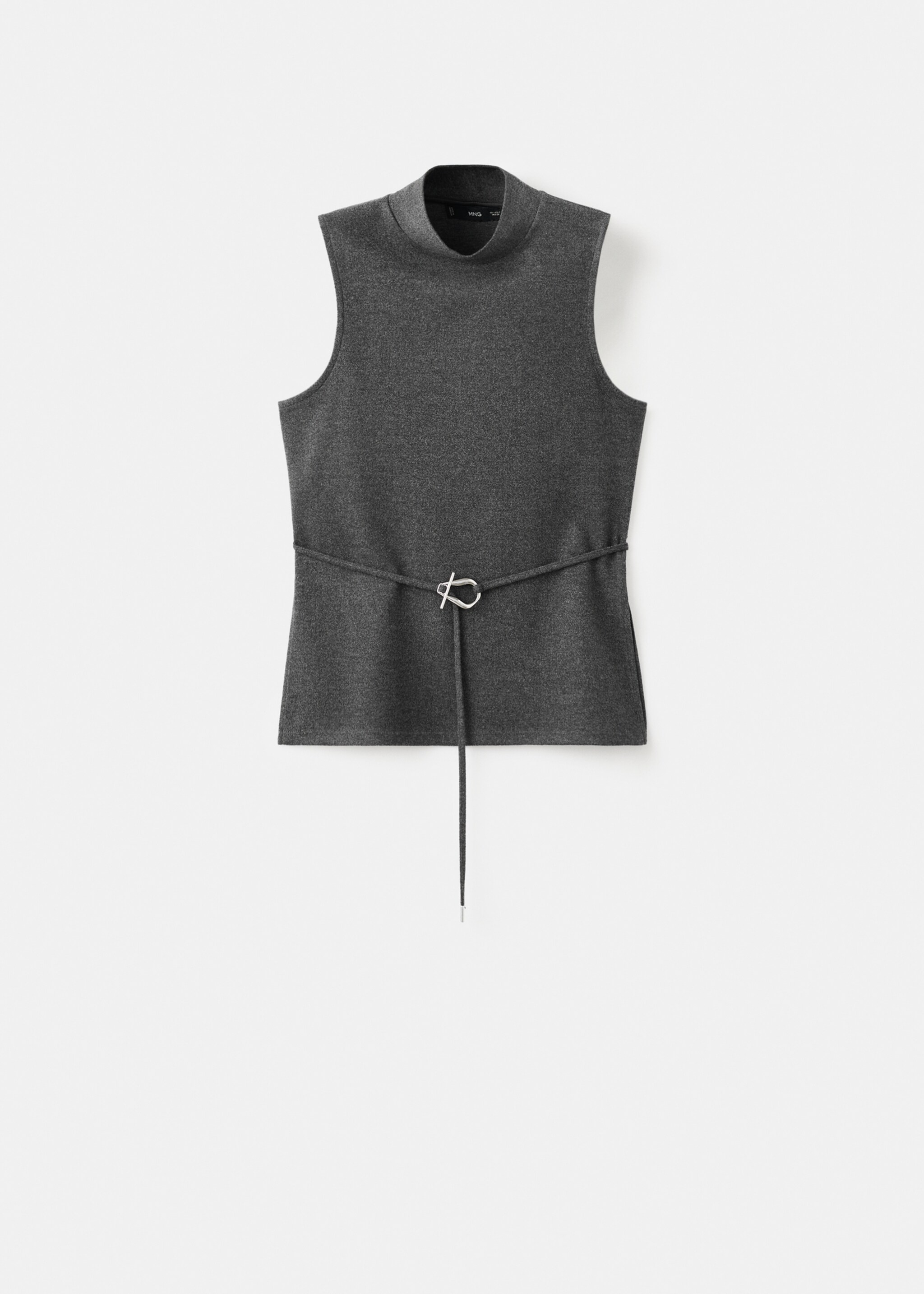 Top cuello alto cinturón - Artículo sin modelo, Gris medio vigoré. Ref: 17037803-00.