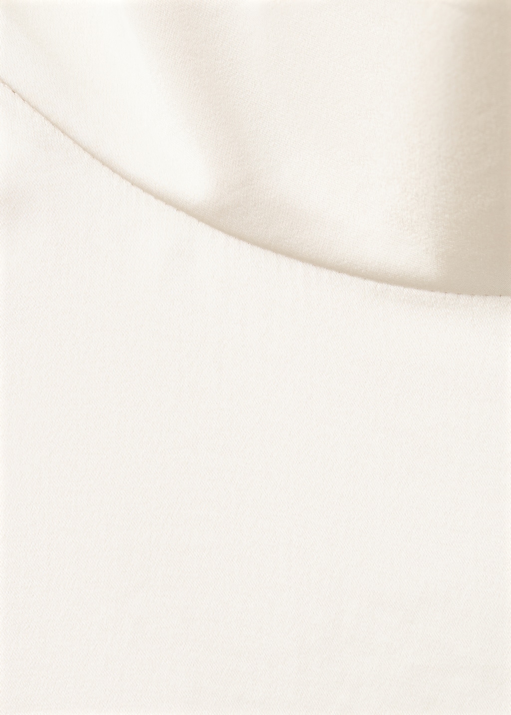 High collar satin blouse