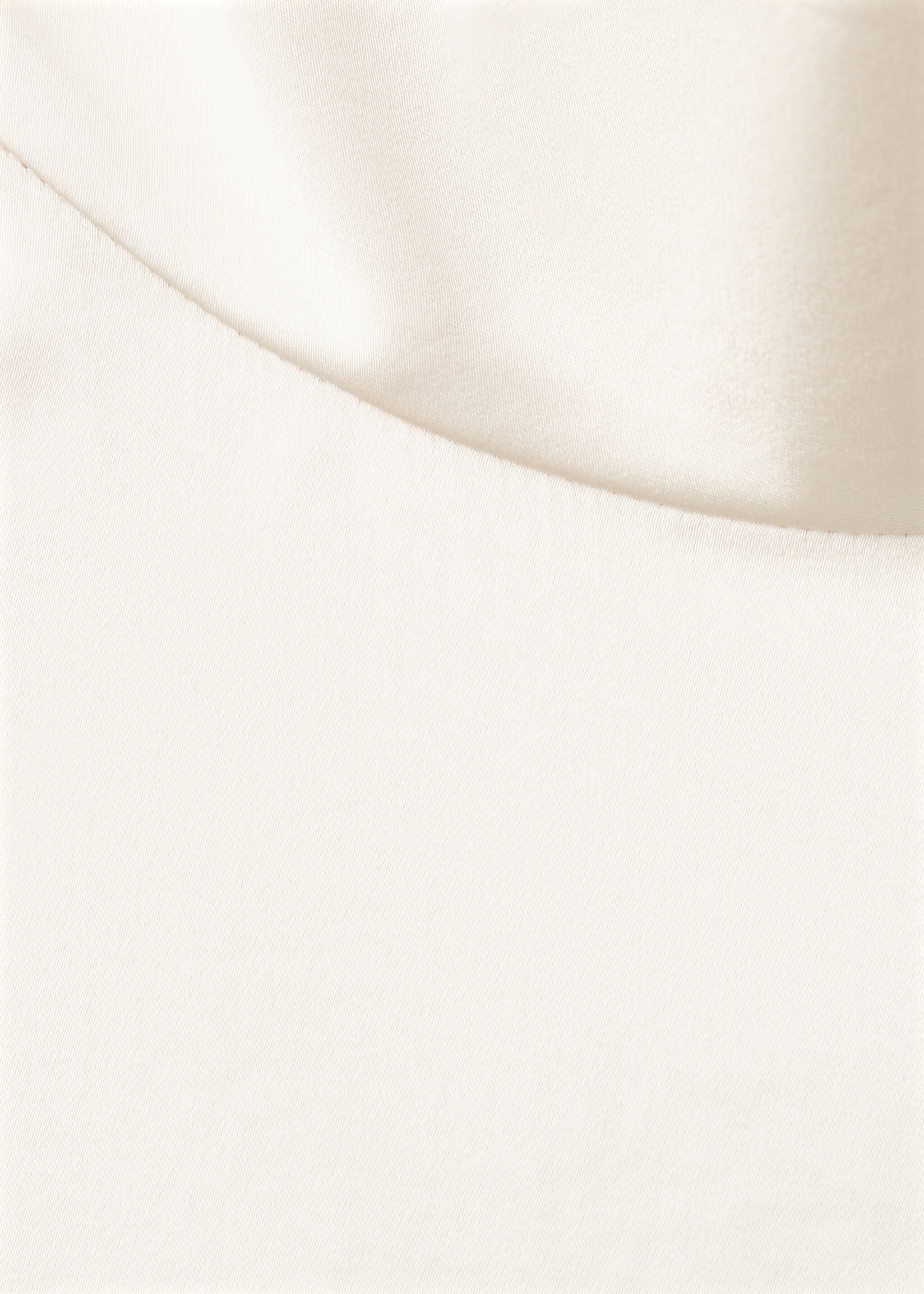 High collar satin blouse - Details of the article 8, Ecru. Ref: 17037804-00.