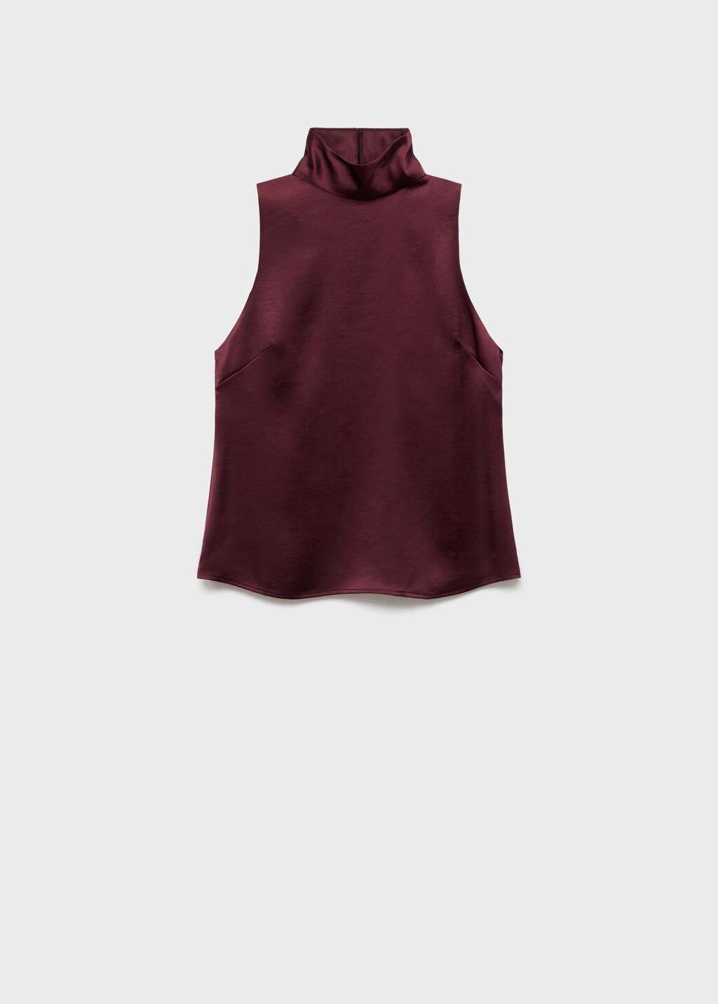High collar satin blouse - image 5