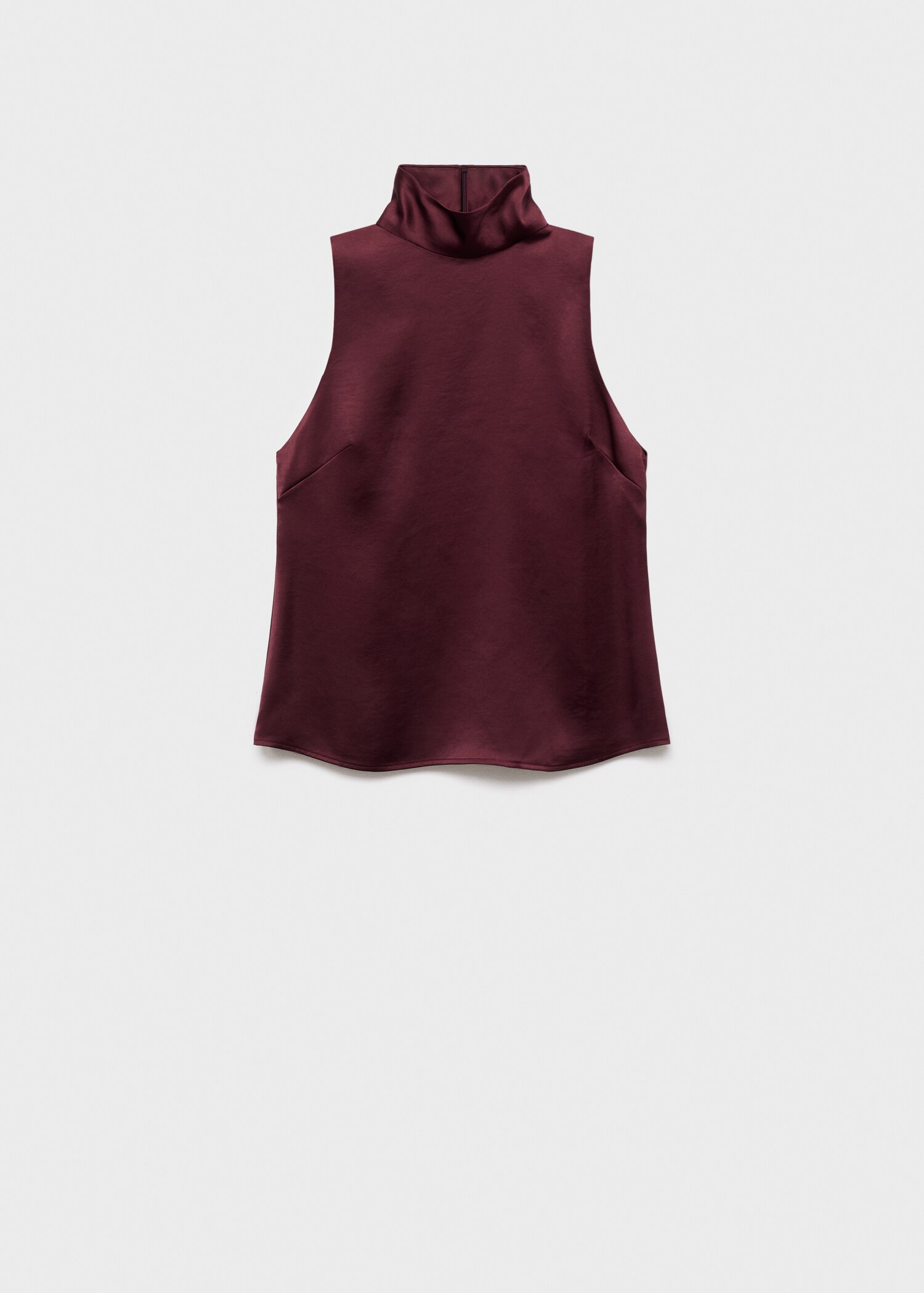 High collar satin blouse - Article without model